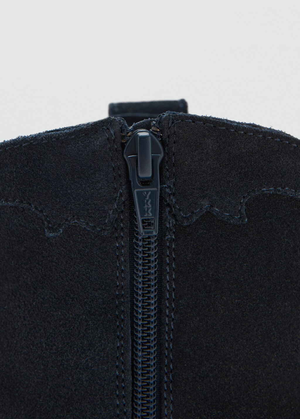 Embroidered leather ankle boot