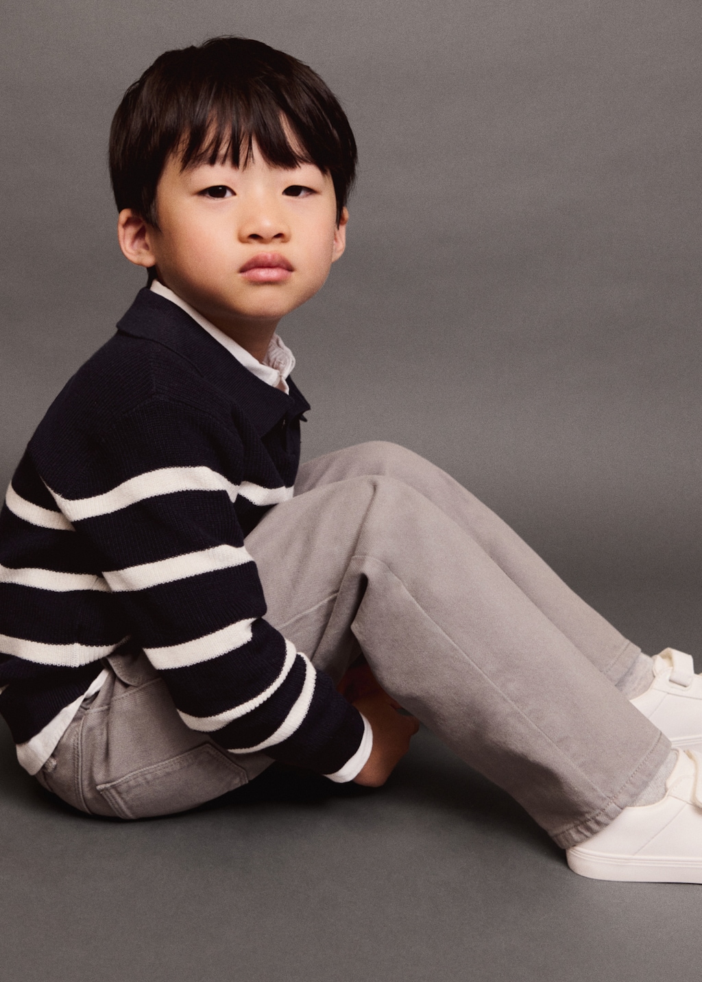 Knit striped sweater