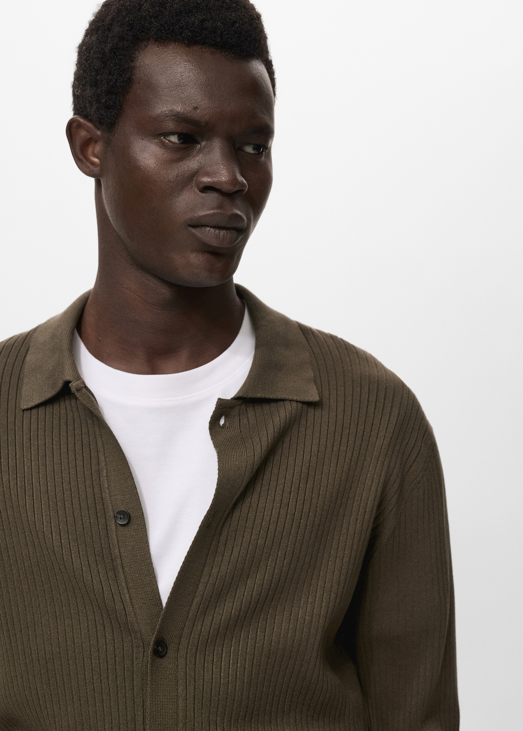 Ribbed knit cardigan