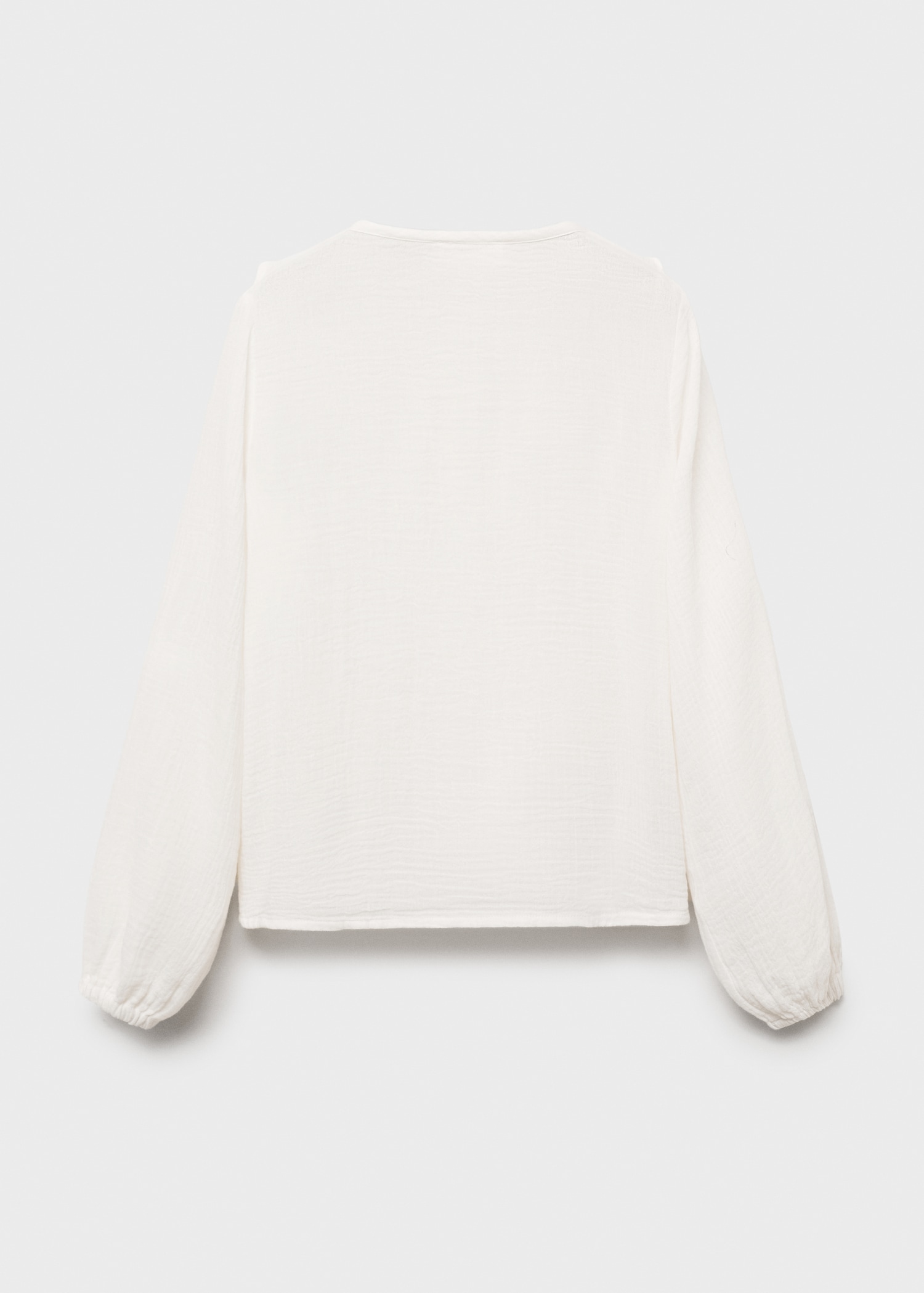 Ruffled bambula shirt - Reverse of the article