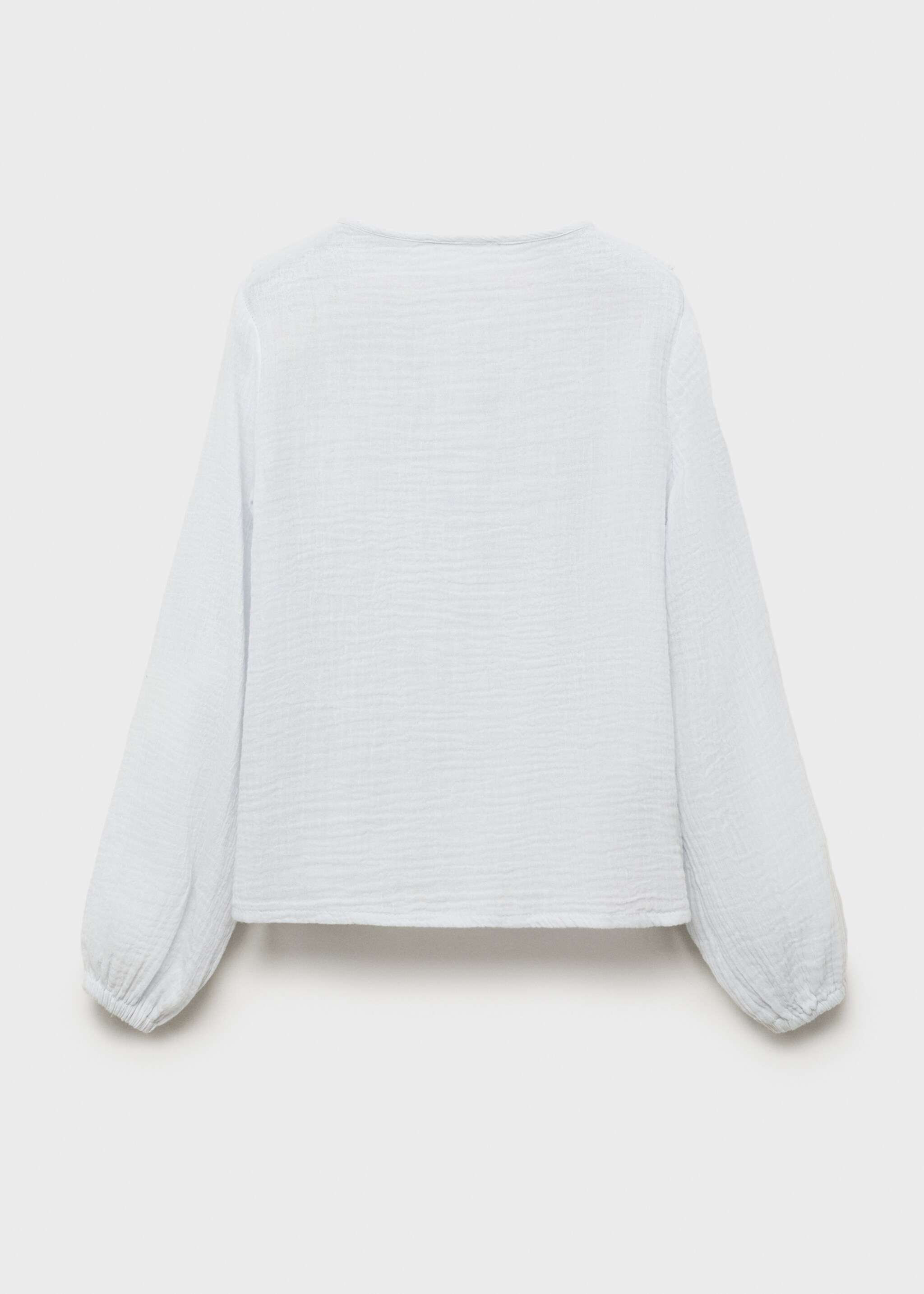 Ruffled bambula shirt - Reverse of the article, Sky Blue. Ref: 17065151-00.