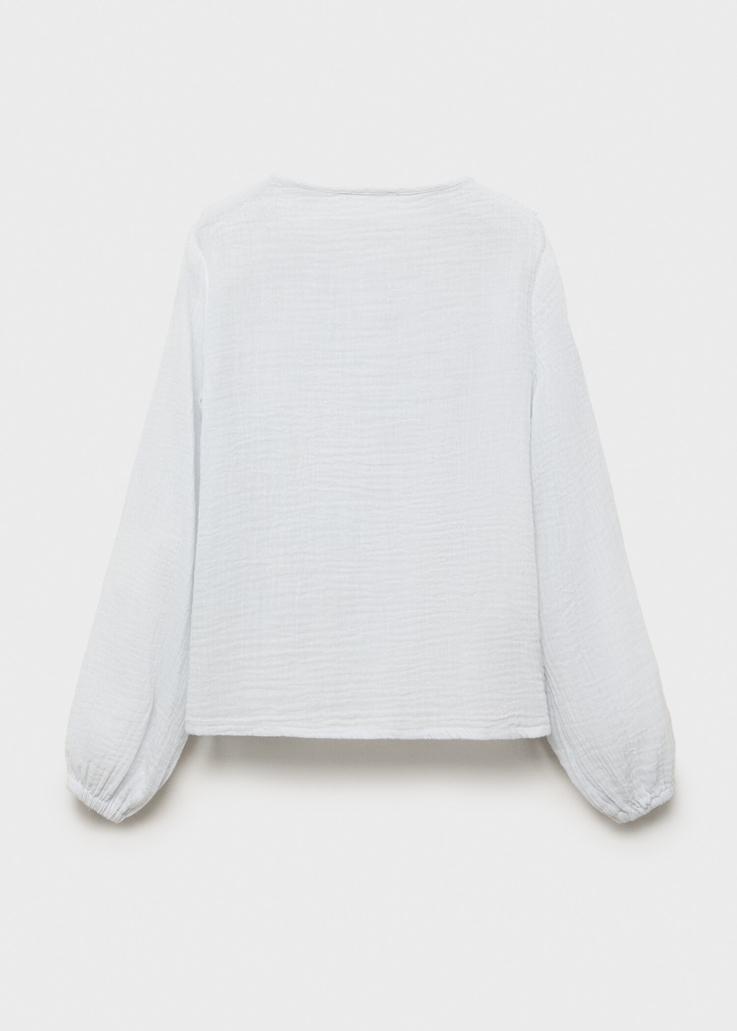 Ruffled bambula shirt - Reverse of the article