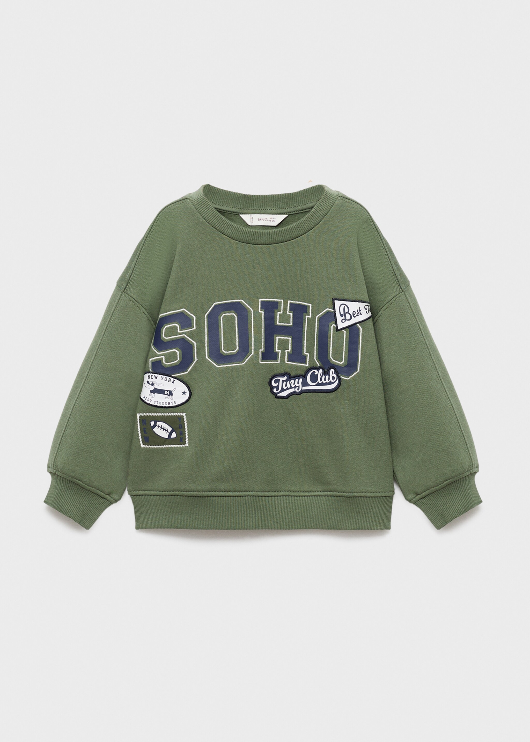 Path print sweatshirt - Article without model, Green. Ref: 17065153-00.