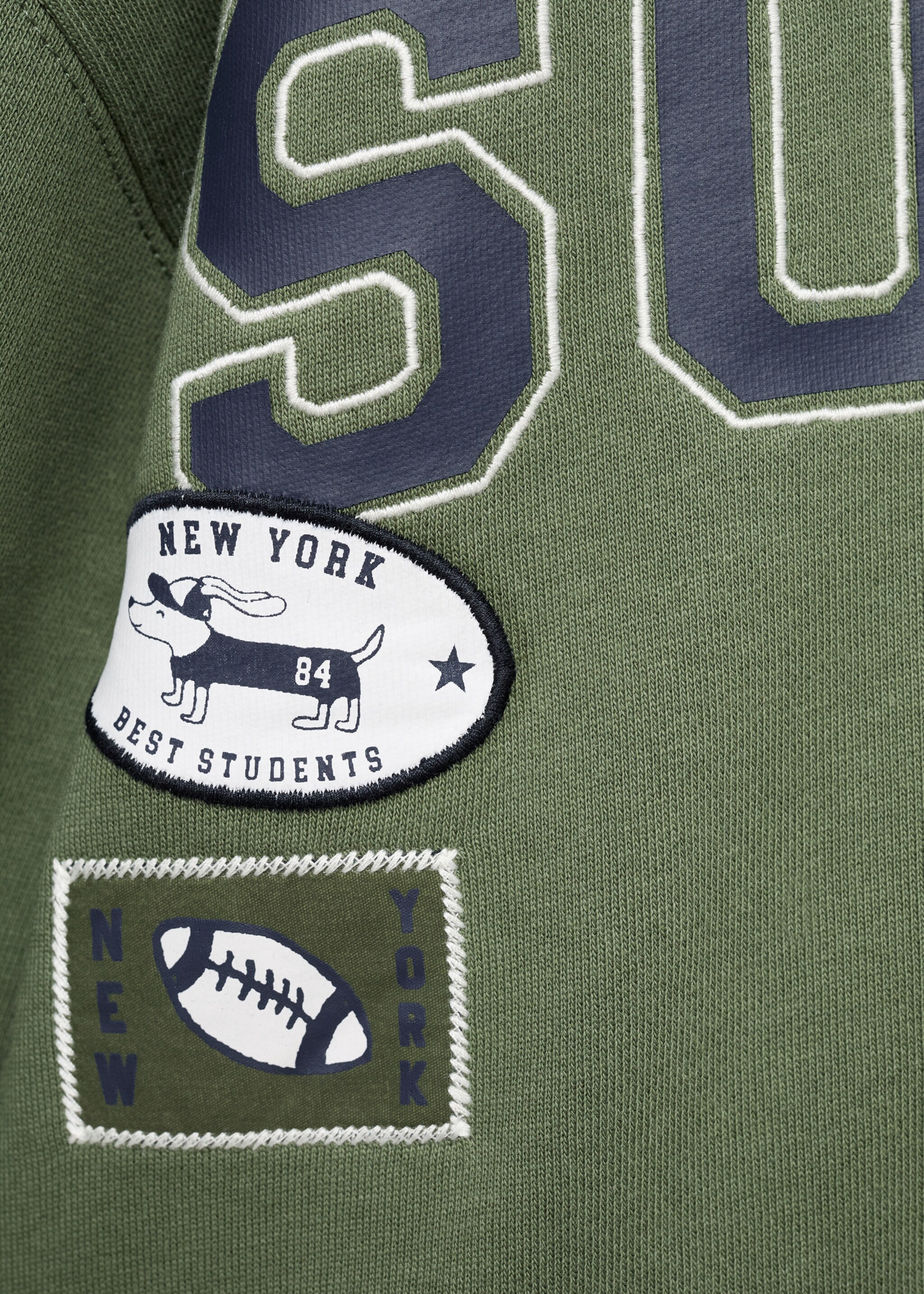 Path print sweatshirt - Details of the article 0, Green. Ref: 17065153-00.