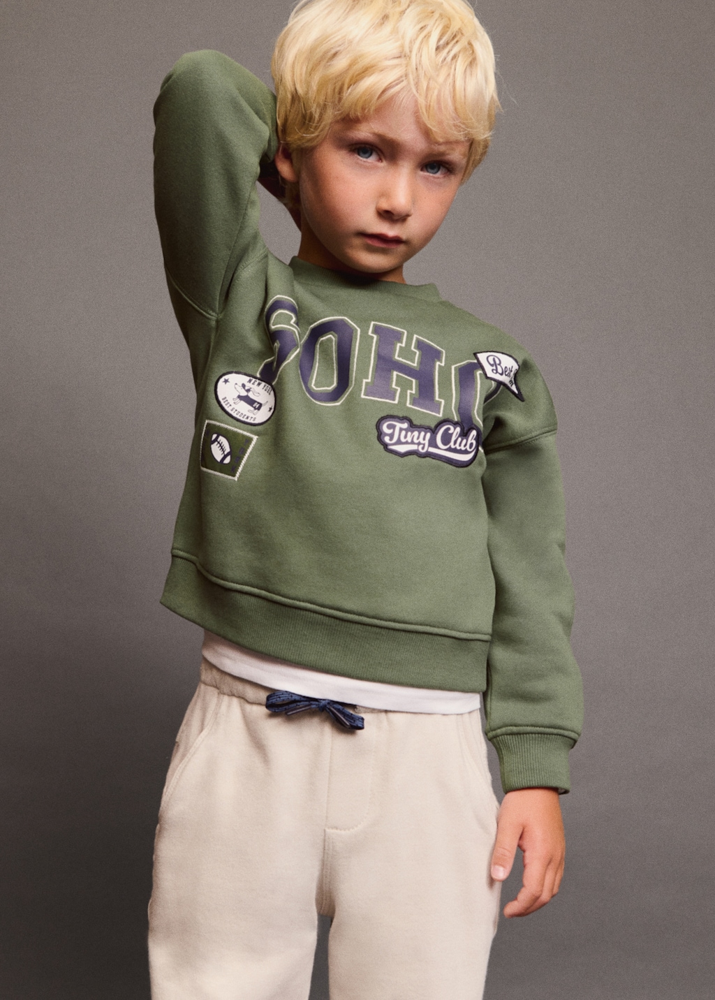 Path print sweatshirt