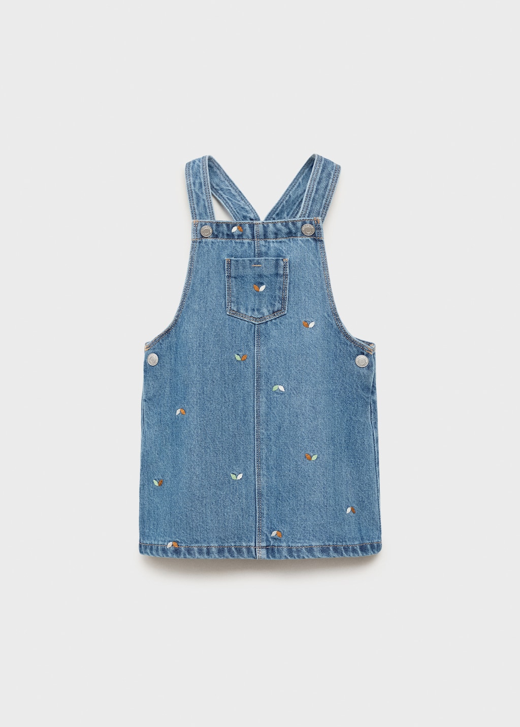 white christmas dresses Faded Denim Sunflowers Tailgater Dress (XS, S only) – SPIRIT DRESS main image 0