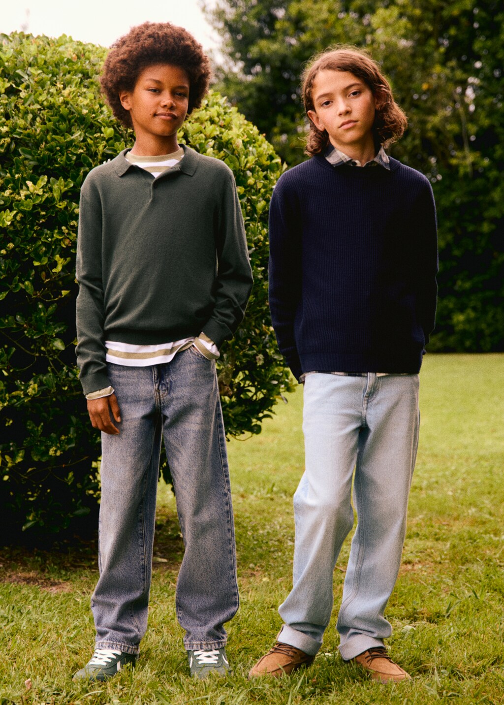 Knitted polo-neck sweater