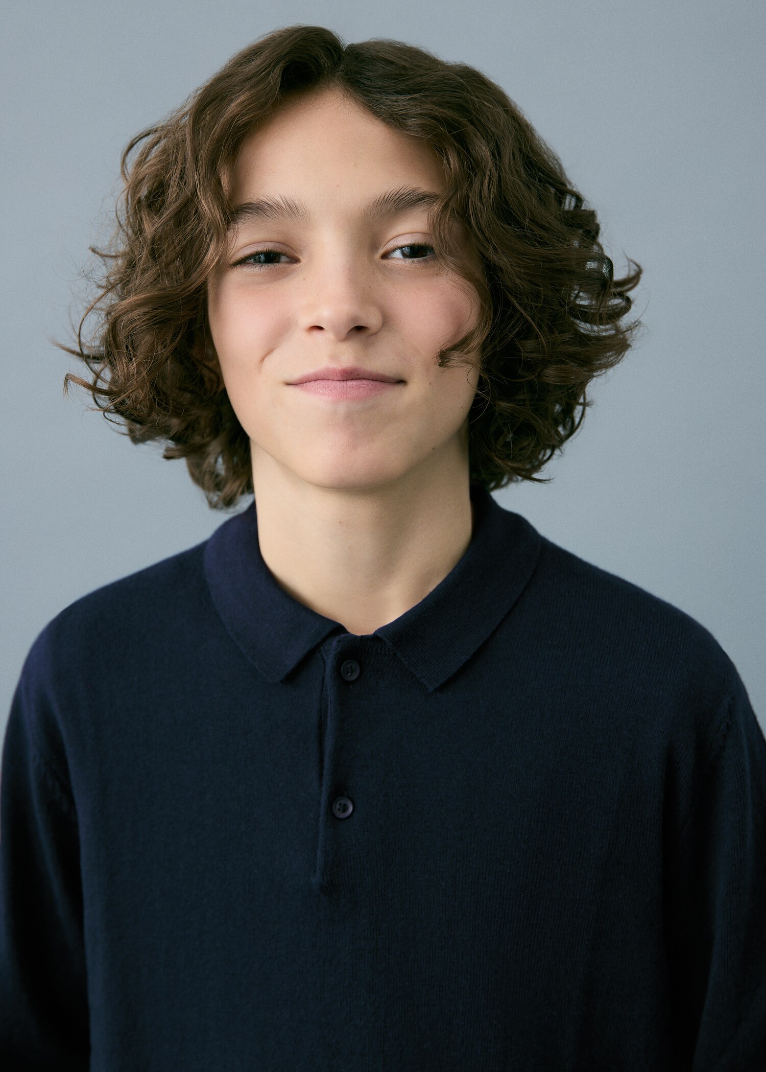 Knitted polo-neck sweater - Details of the article 1