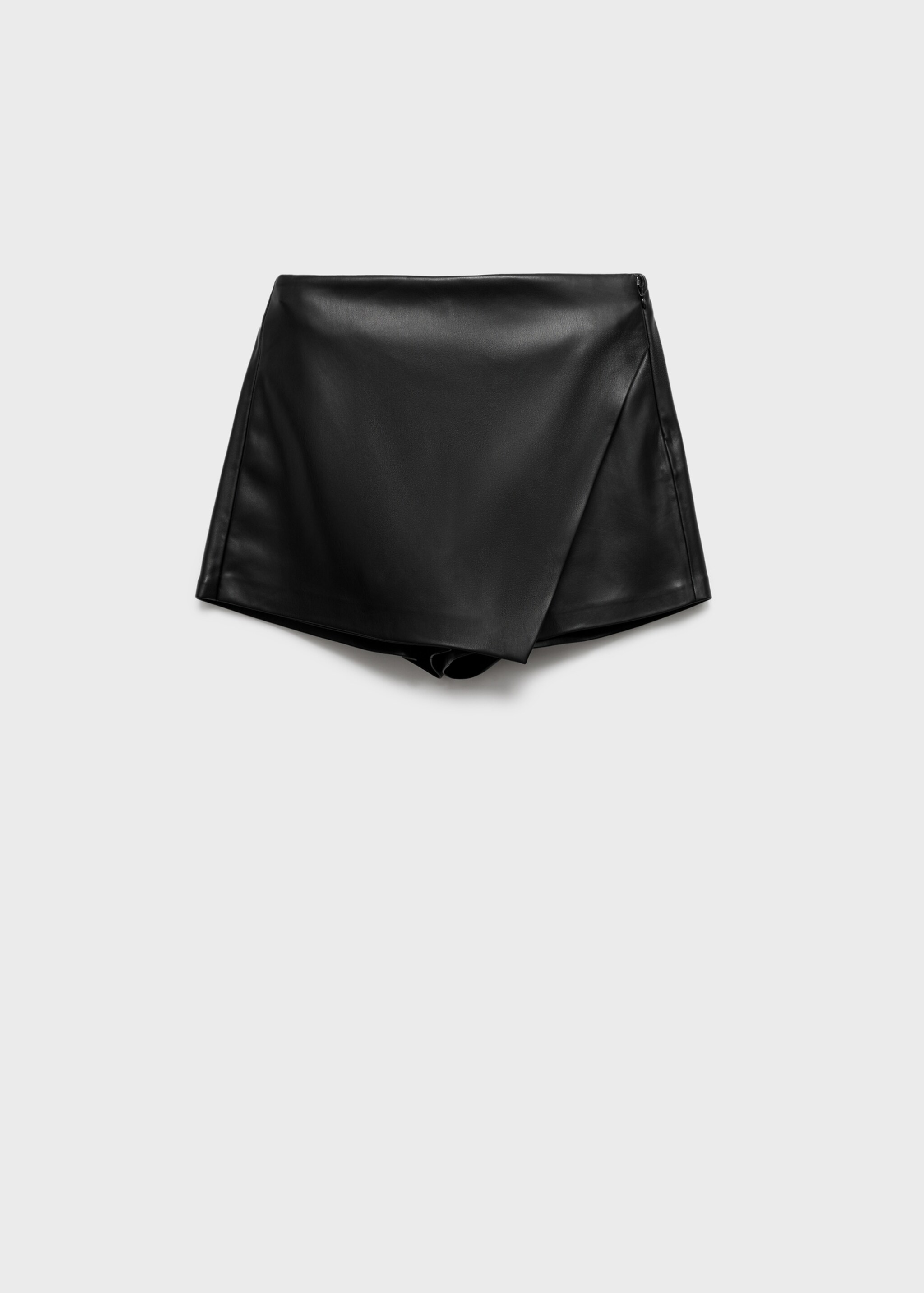 Leather-effect culottes - Article without model, Black. Ref: 17065161-00.