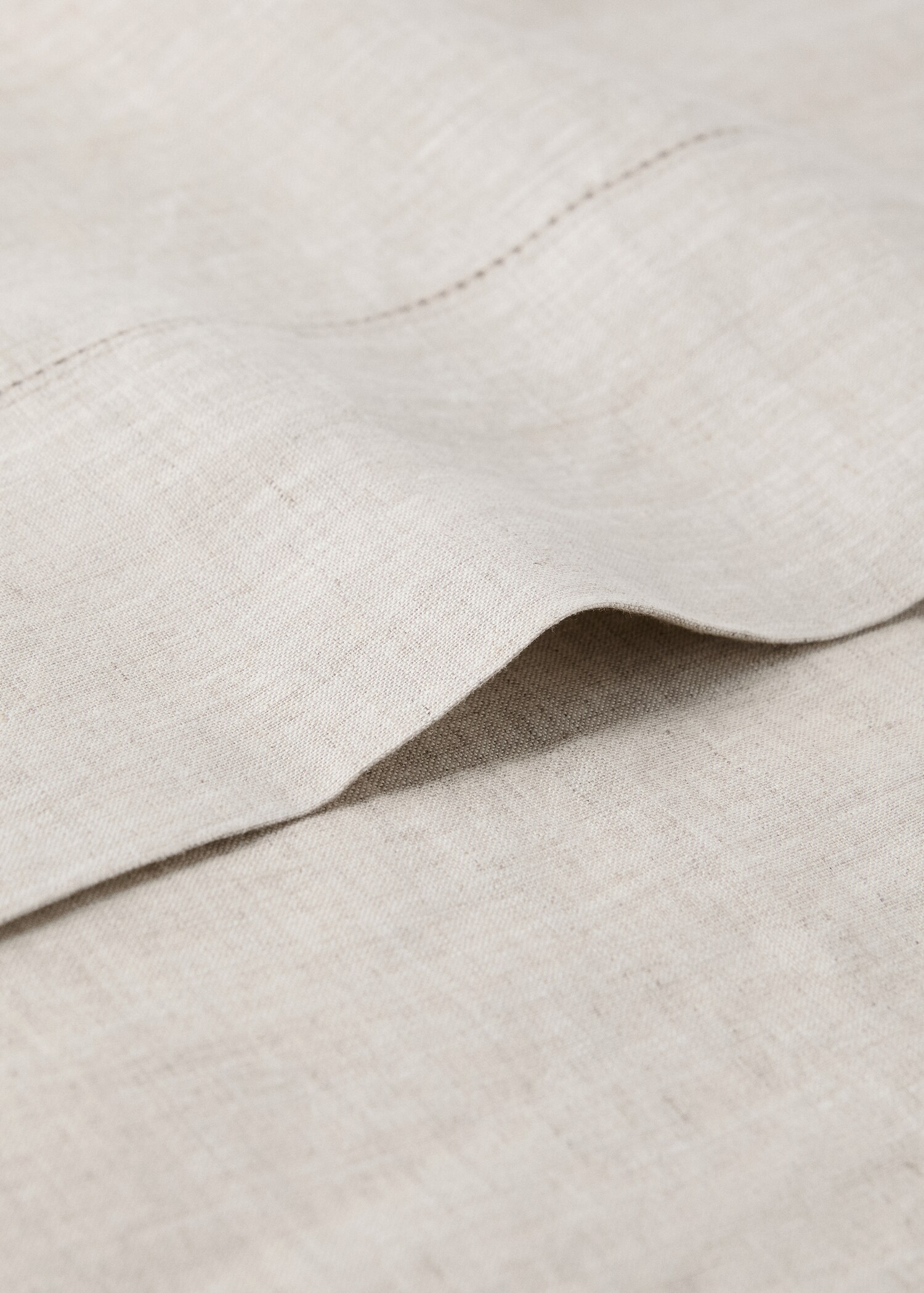 Washed linen top sheet with hemstitch for cot - Details of the article 1