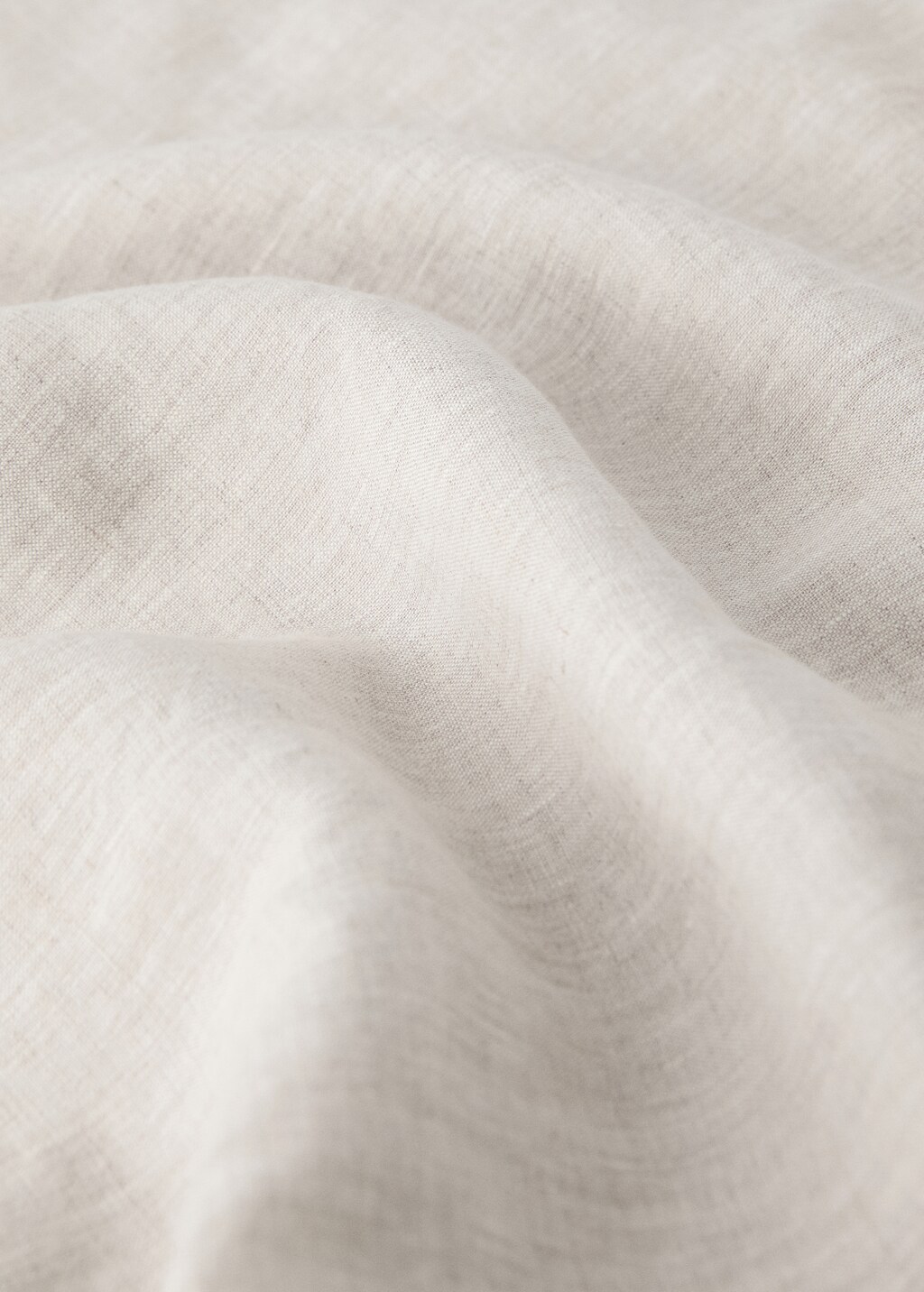 Washed linen top sheet with hemstitch for cot