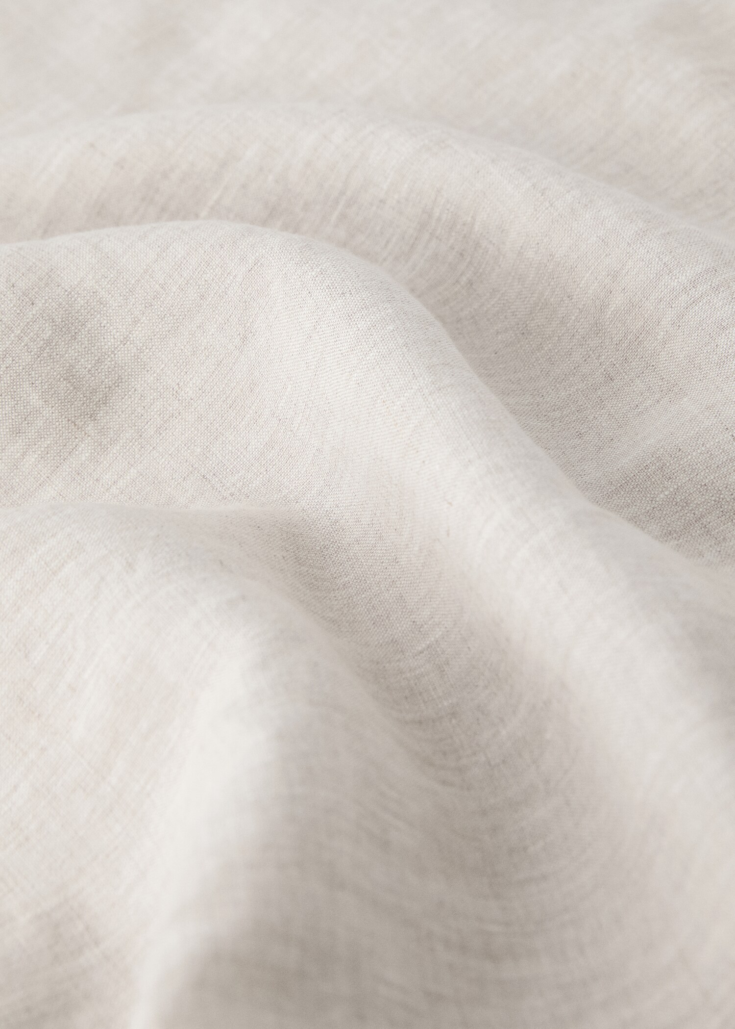 Washed linen top sheet with hemstitch for cot - Details of the article 2