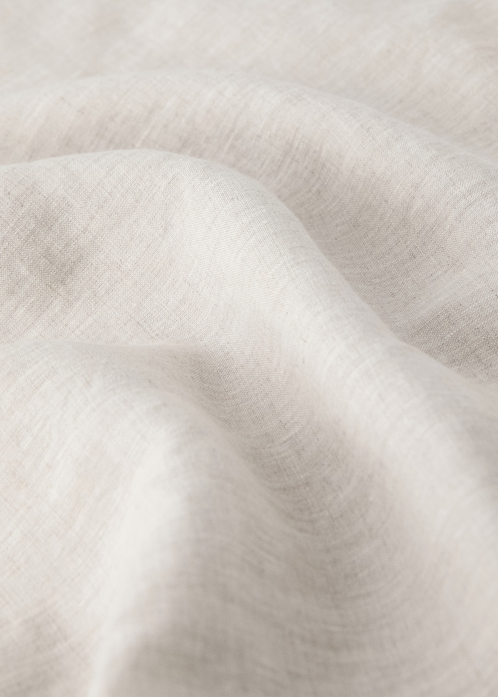 Washed linen top sheet with hemstitch for cot