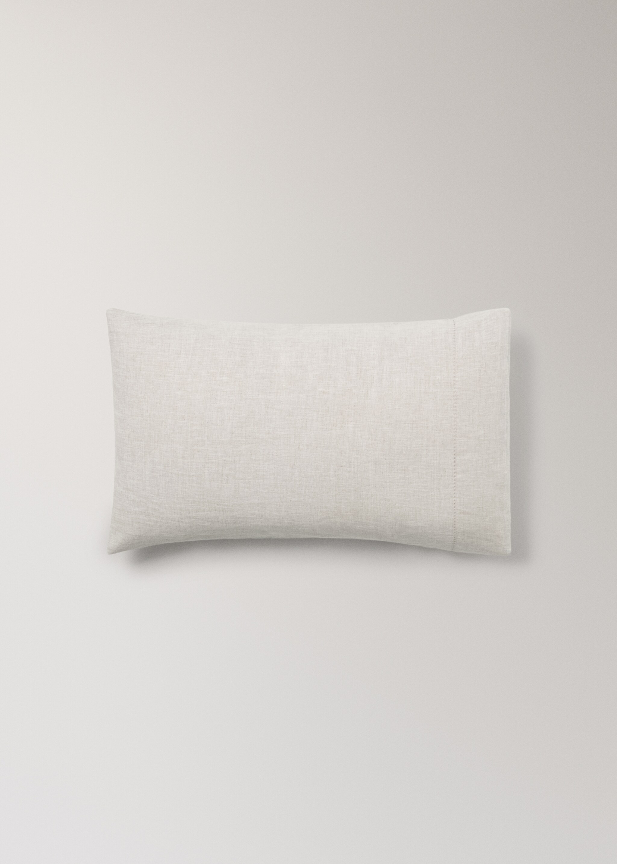 Funda almohada lino lavado vainica 30x50 cm - Artículo sin modelo, Beige. Ref: 17065166-00.