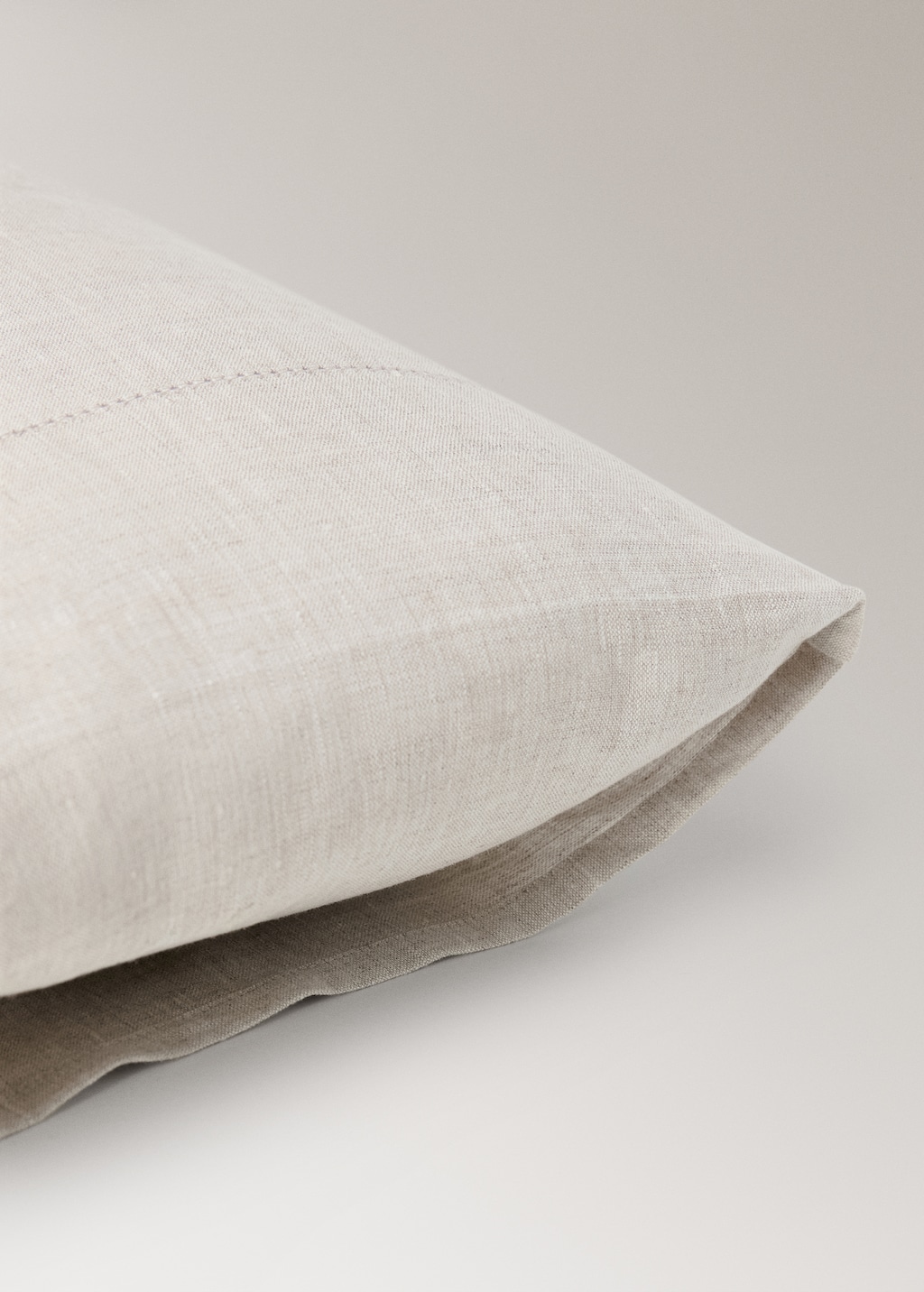 Washed linen pillowcase with hemstitch 30x50 cm