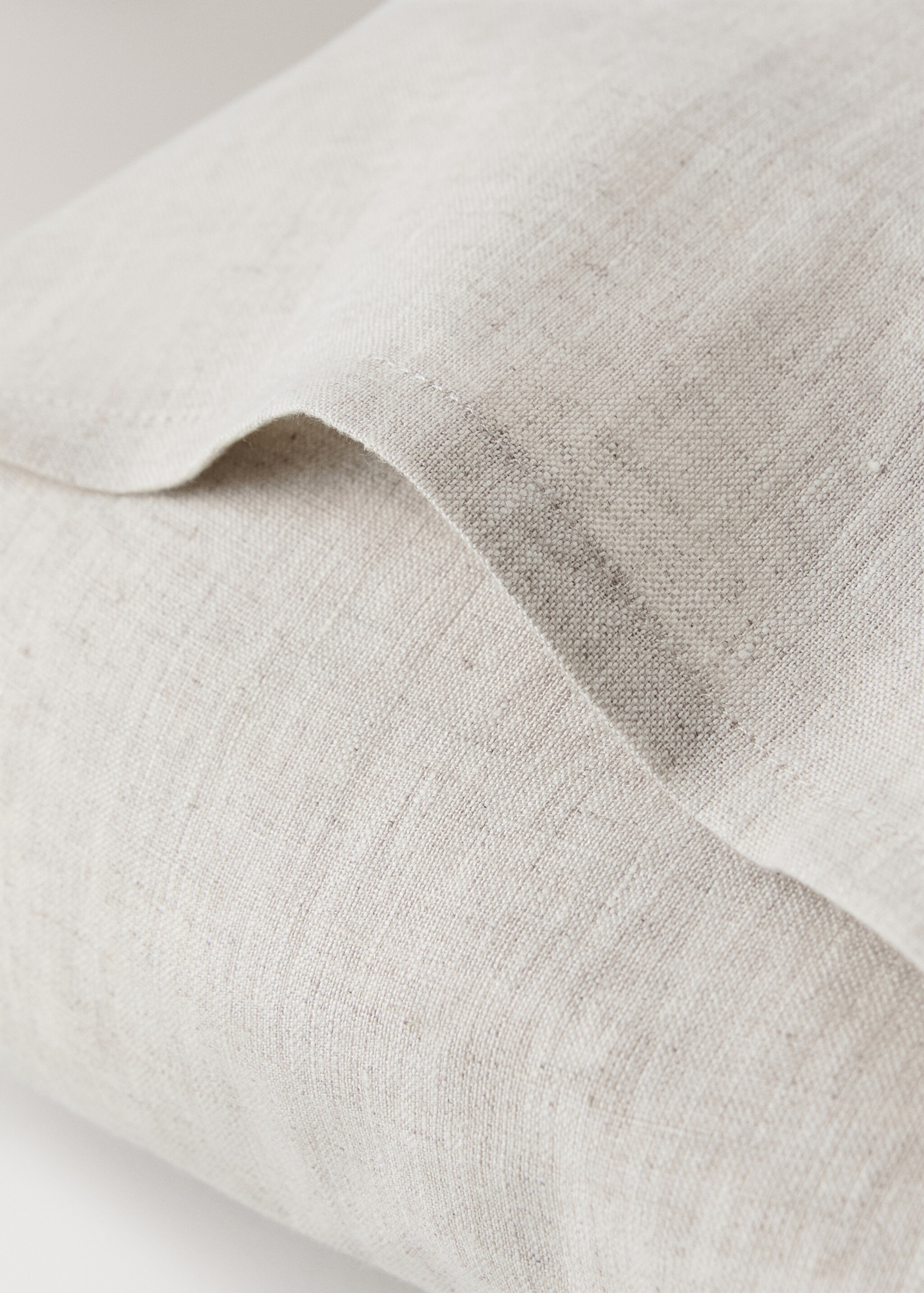 Funda almohada lino lavado vainica 30x50 cm - Detalle del artículo 2, Beige. Ref: 17065166-00.