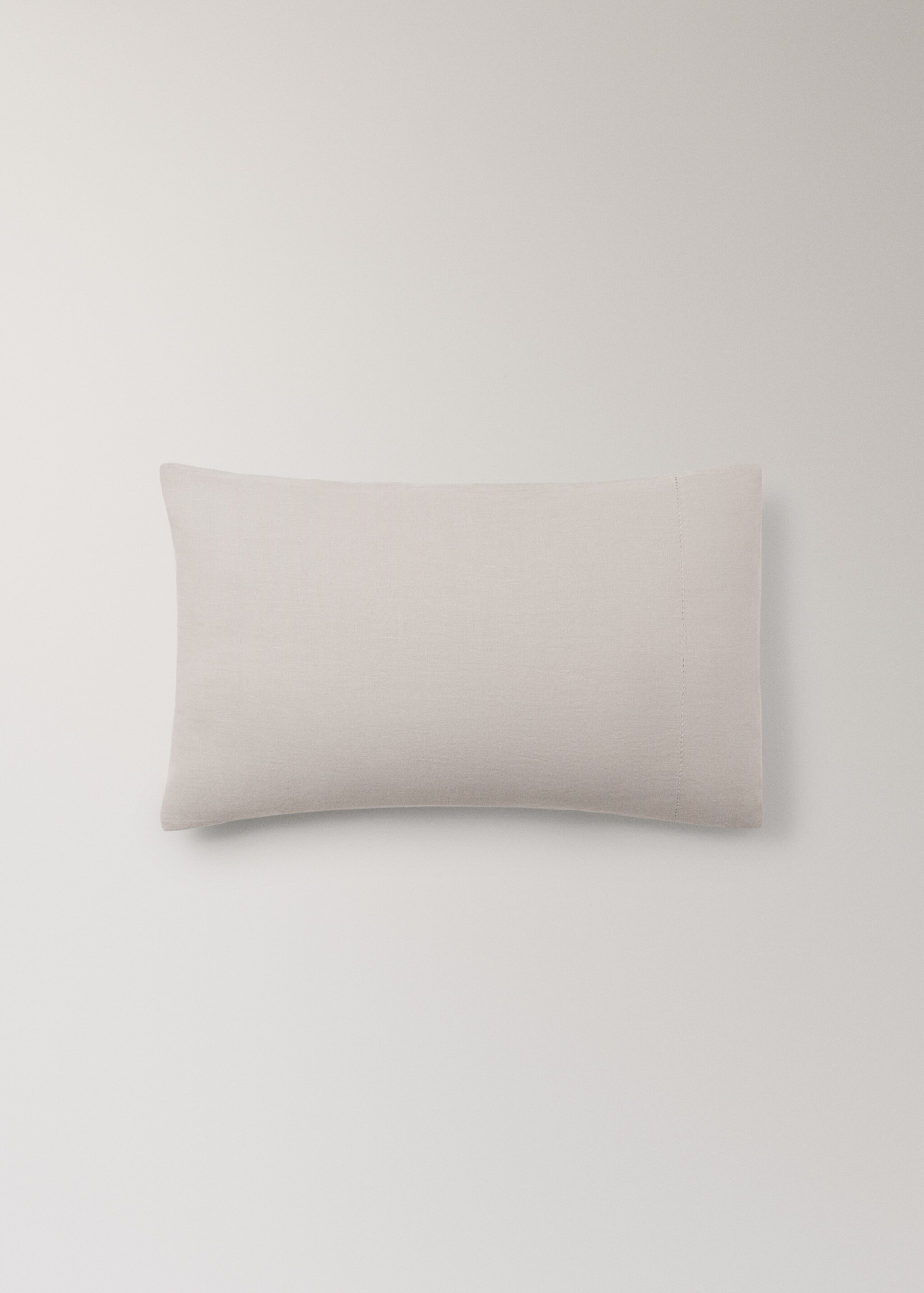 Funda almohada lino lavado vainica 30x50 cm - Artículo sin modelo, Marrón medio. Ref: 17065166-00.