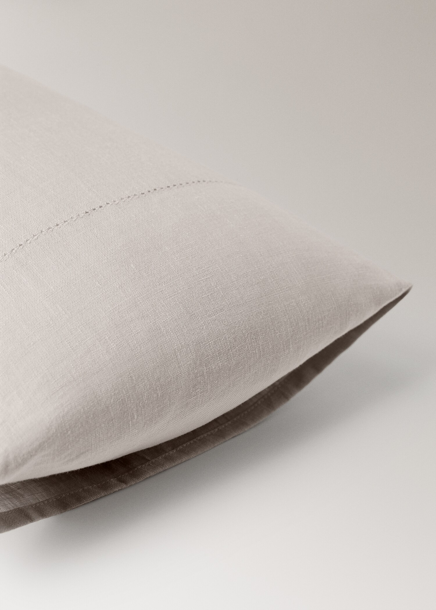 Washed linen pillowcase with hemstitch 30x50 cm - Details of the article 1