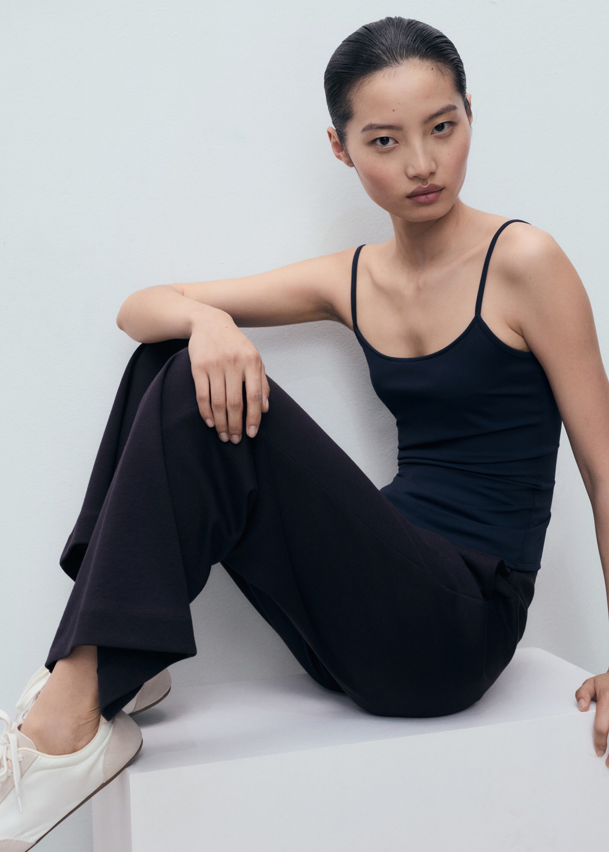 Pantalon jogger coton - Détail de l'article 2, Bleu marine. Ref: 17065167-00.