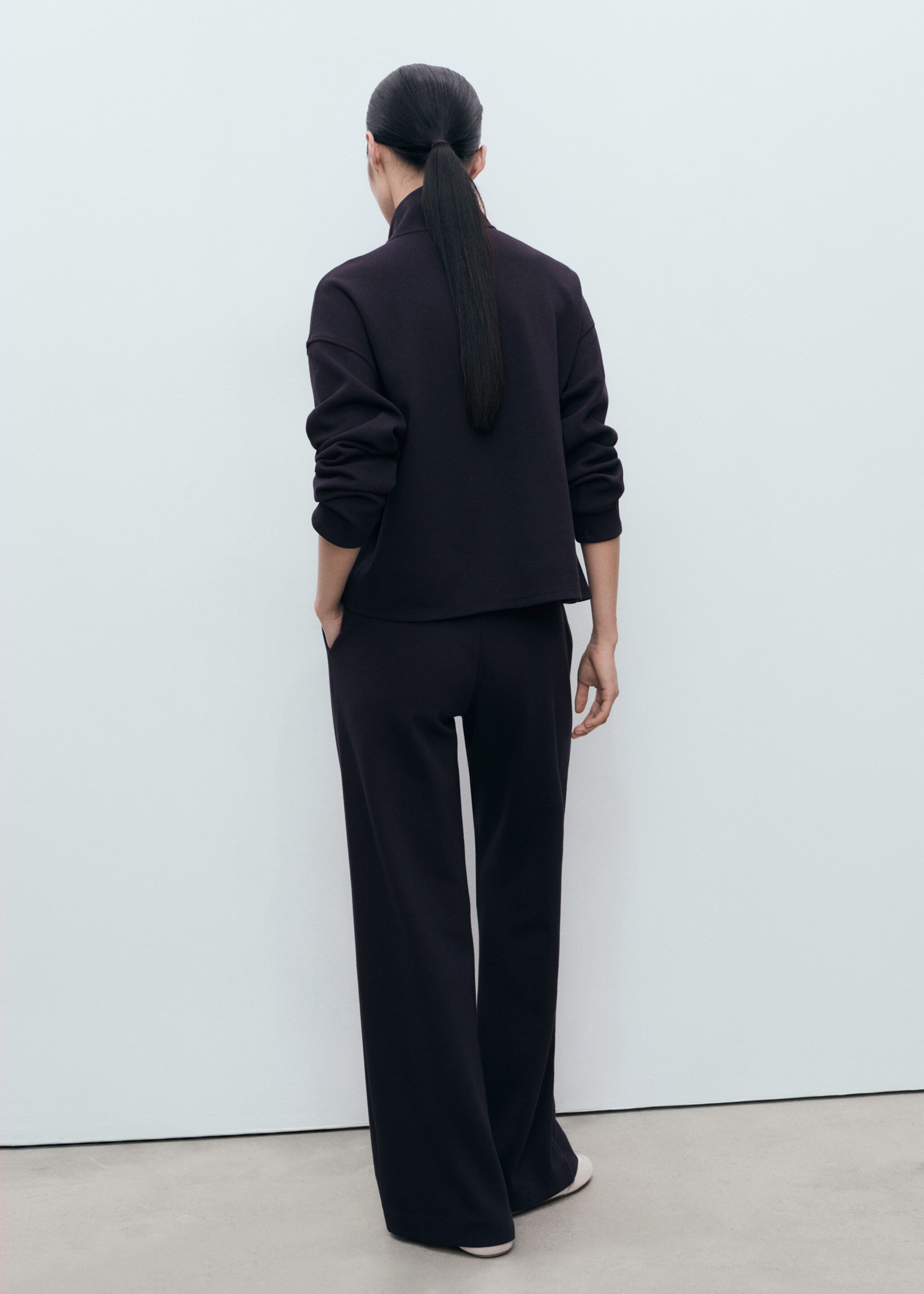 Pantalon jogger coton - Verso de l’article, Bleu marine. Ref: 17065167-00.