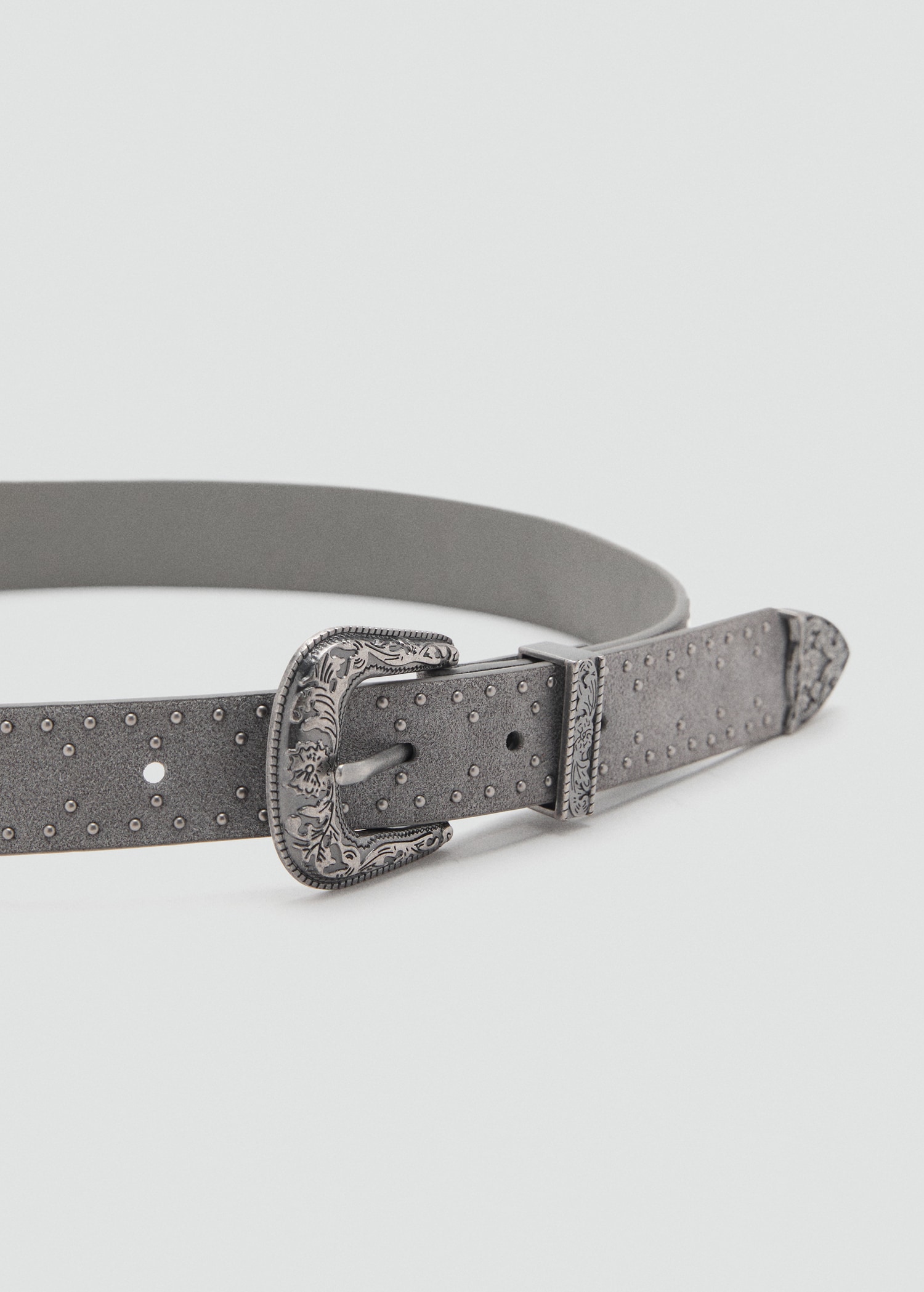 Leather cowboy style belt - Medium plane