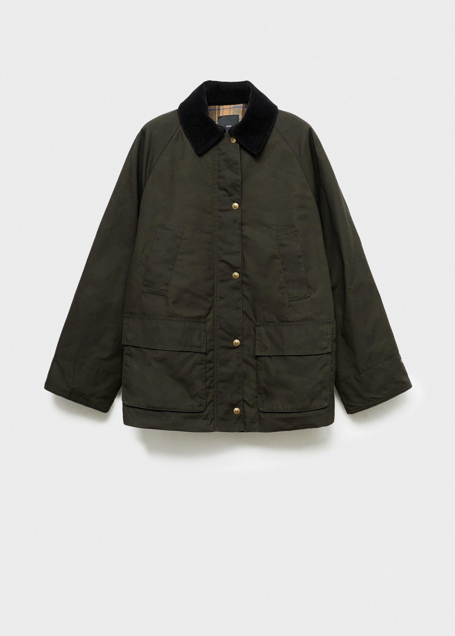 Cotton parka with corduroy collar - Article without model