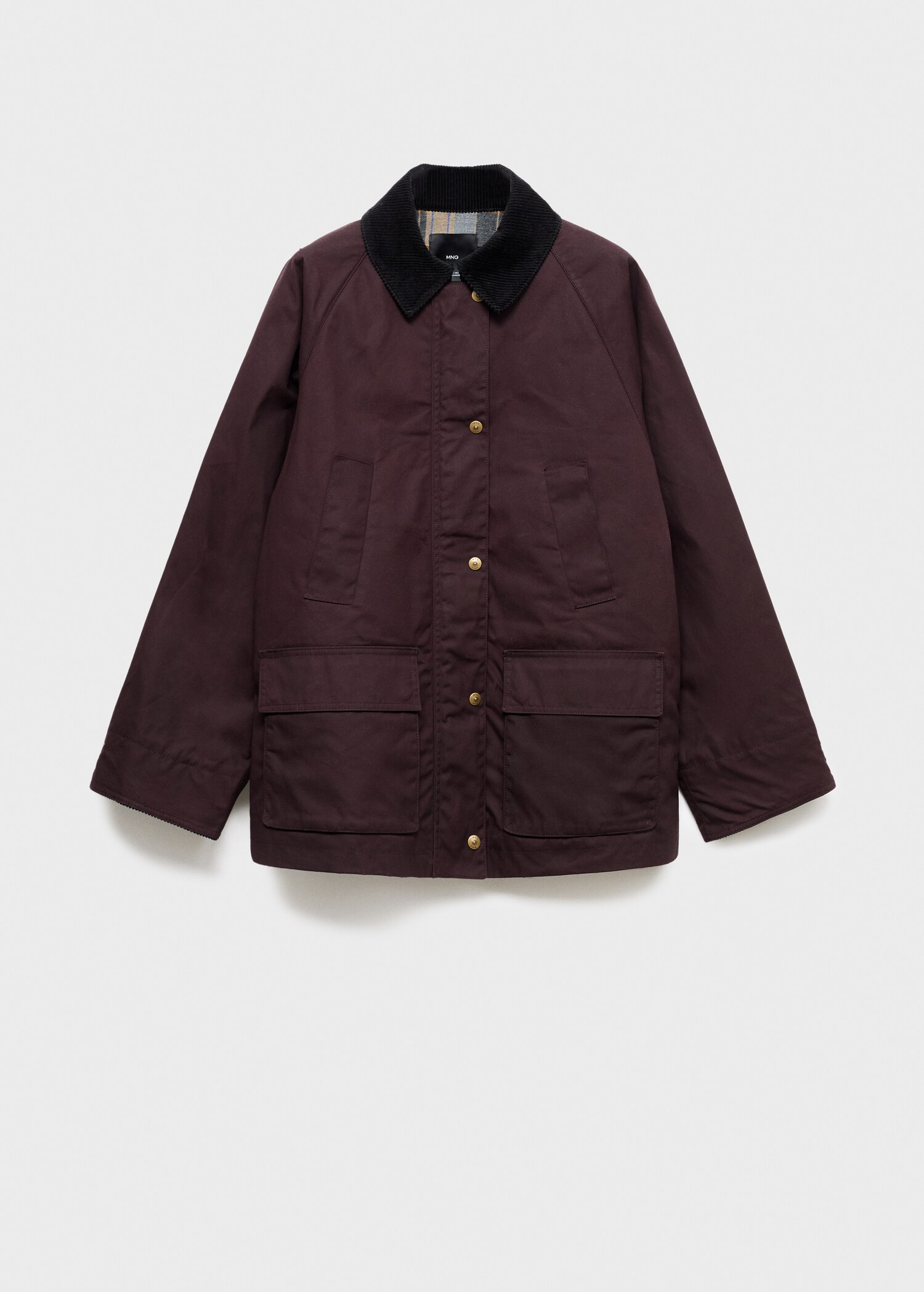 Cotton parka with corduroy collar - Article without model