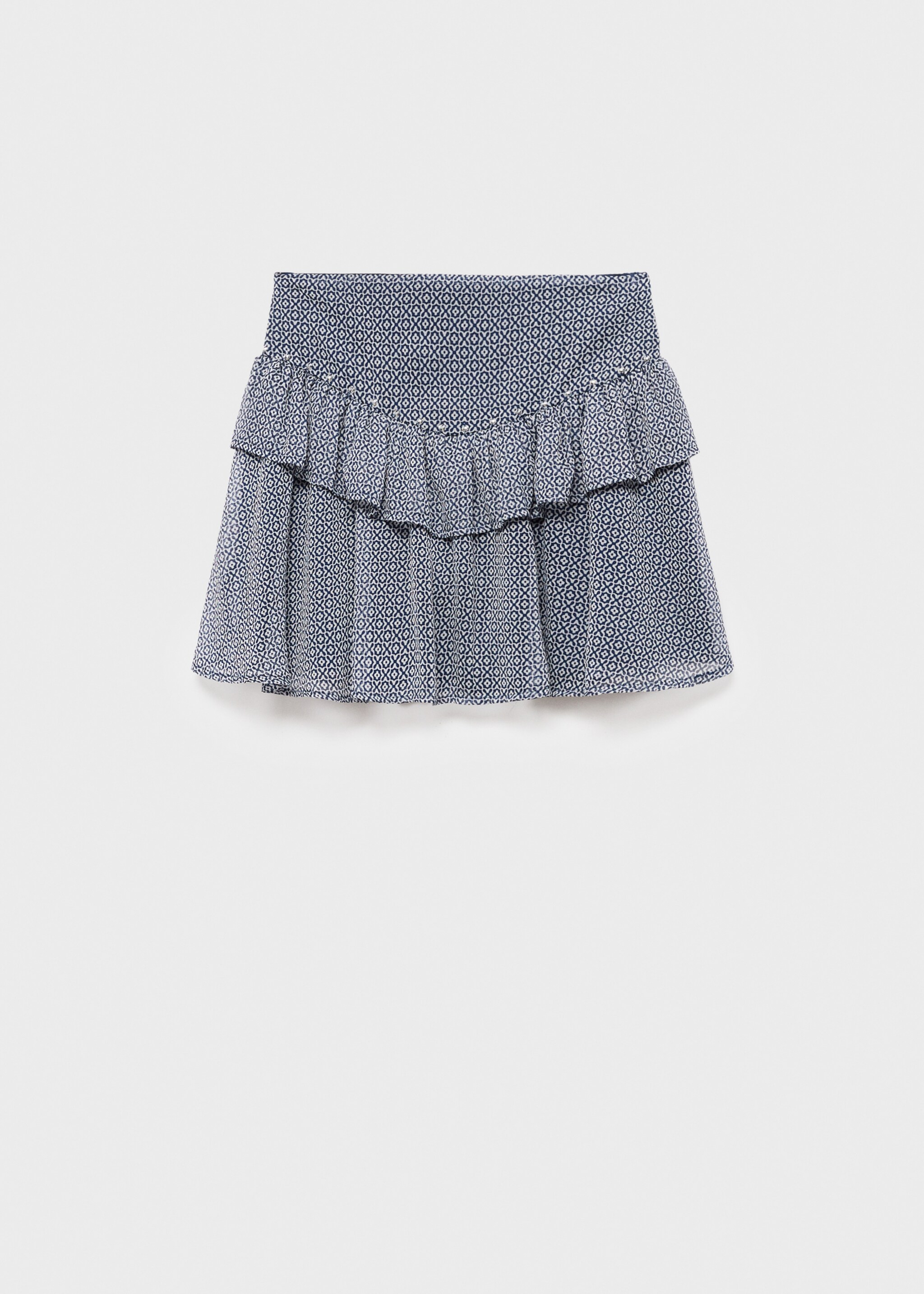 Jupe à volants strass - Article sans modèle, Bleu marine. Ref: 17065791-00.