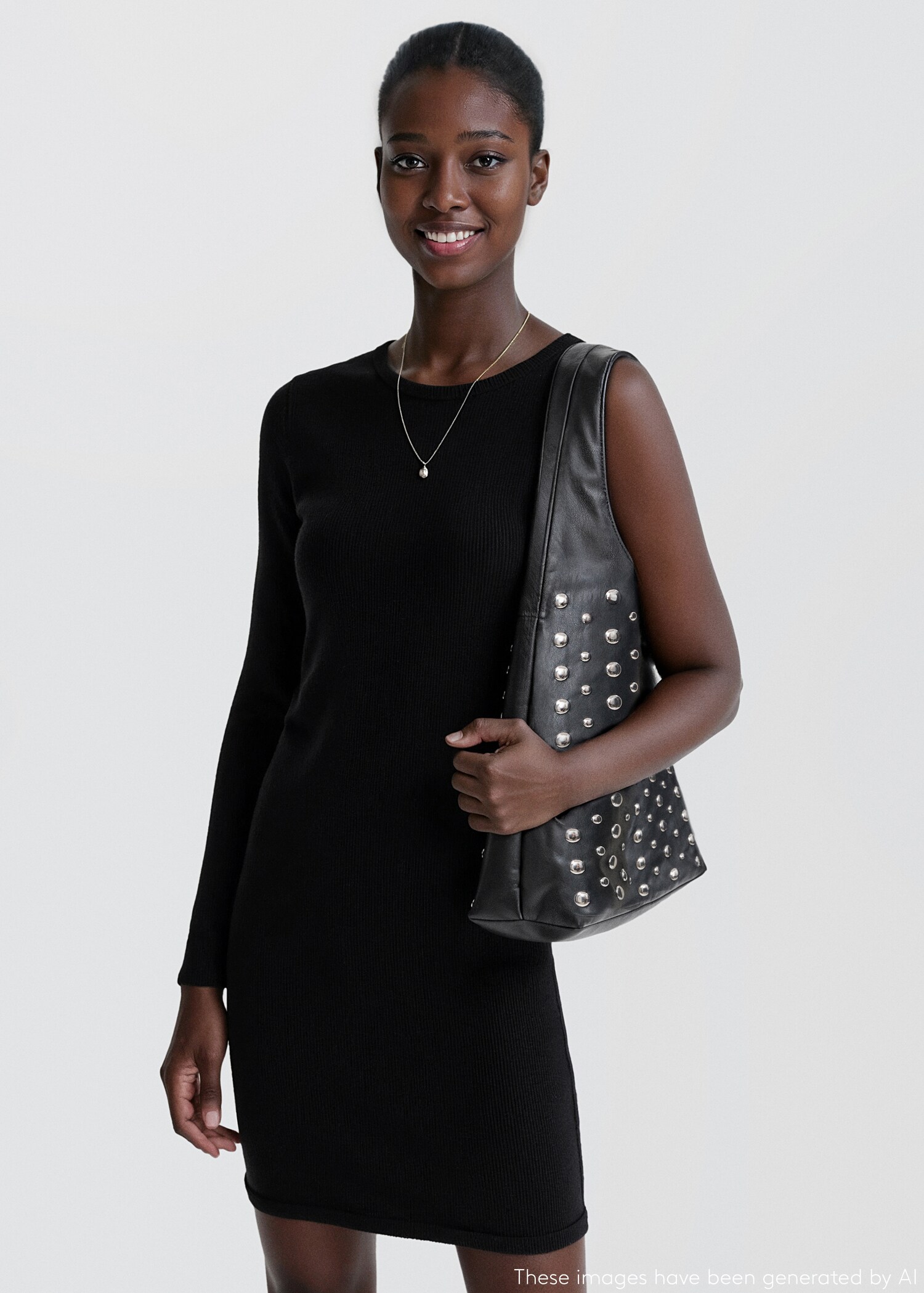Robe maille sans manches - Plan moyen