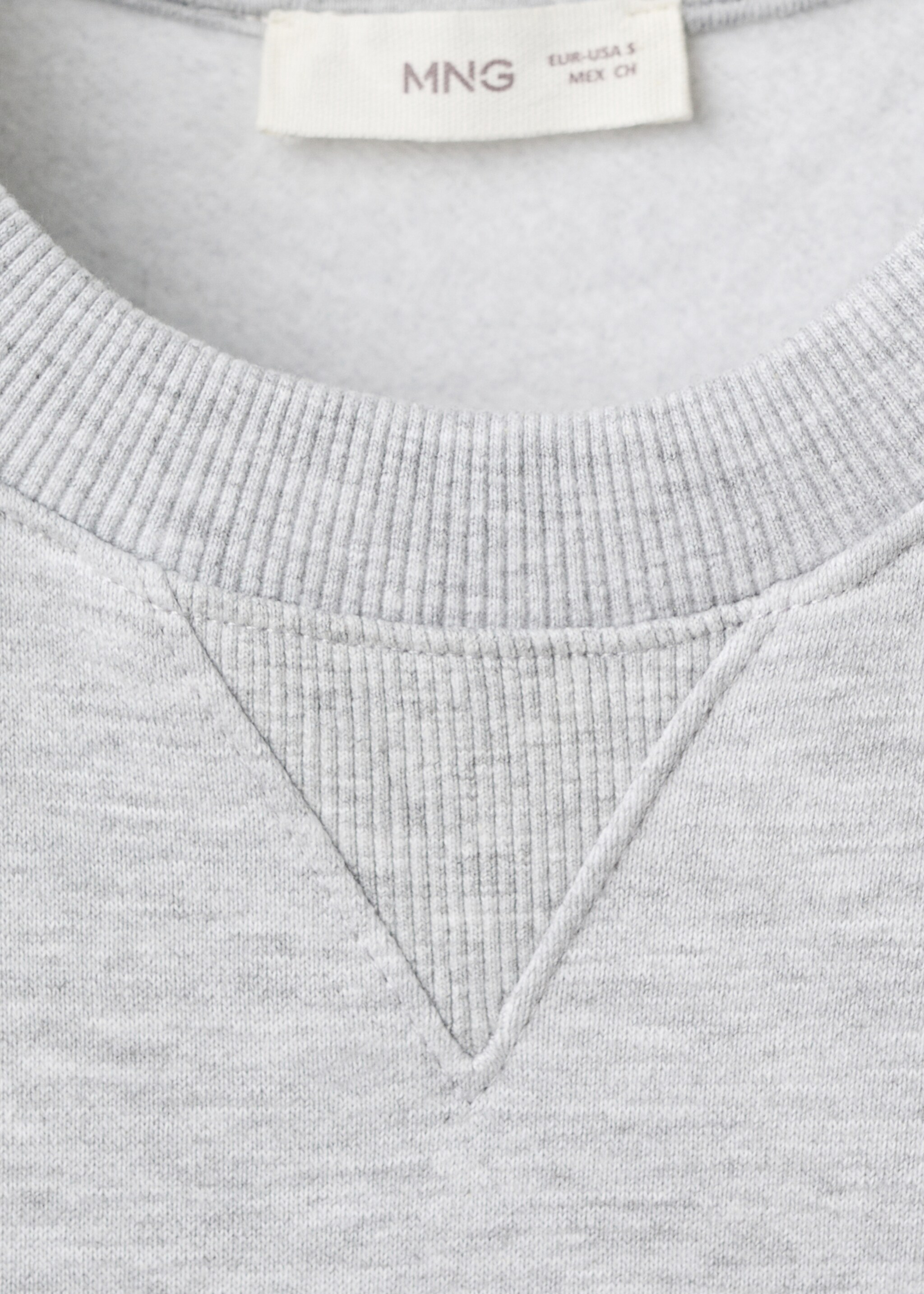 Printed cotton sweatshirt - Details of the article 0, Light Heather Grey. Ref: 17065793-00.