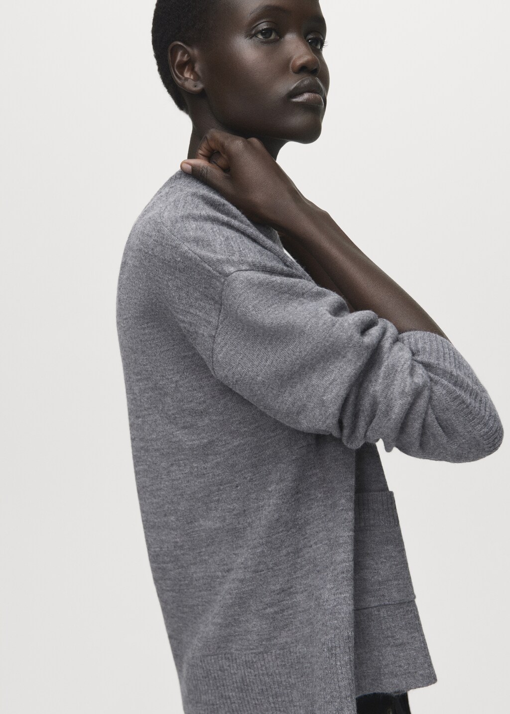 Mango V-neck cardigan with pockets