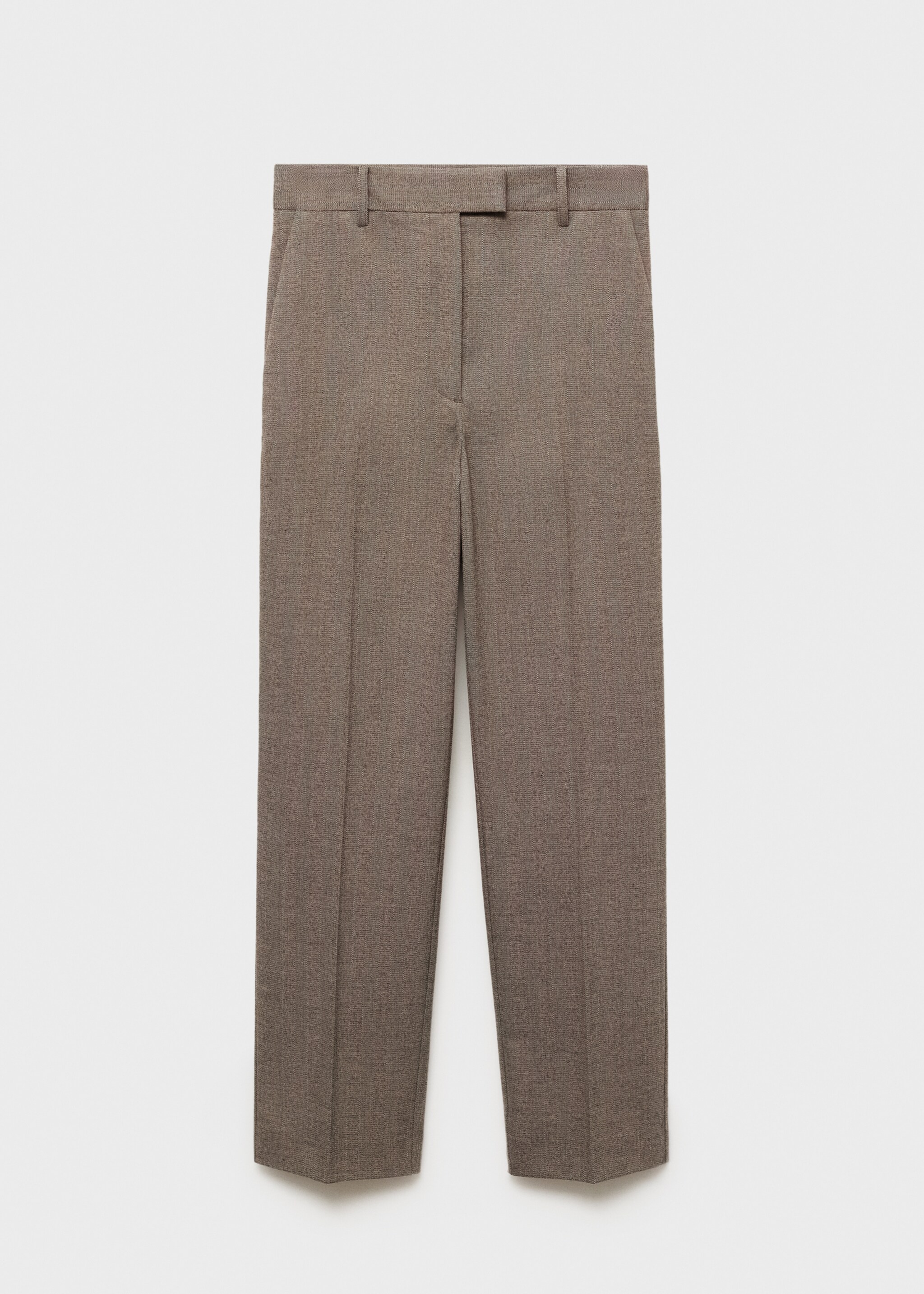 Slim cropped pinstripe trousers - Article without model, Light Heather Grey. Ref: 17065799-00.