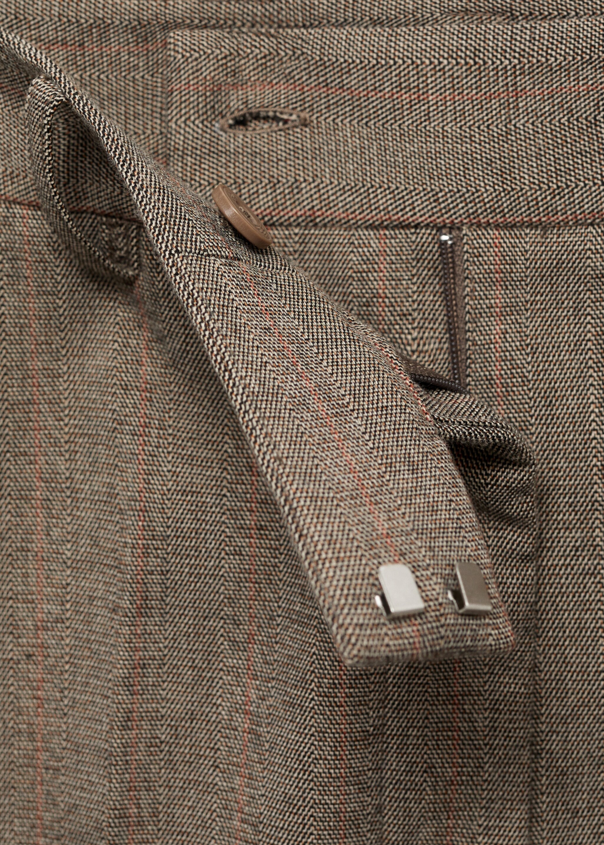 Slim cropped pinstripe trousers - Details of the article 8, Light Heather Grey. Ref: 17065799-00.