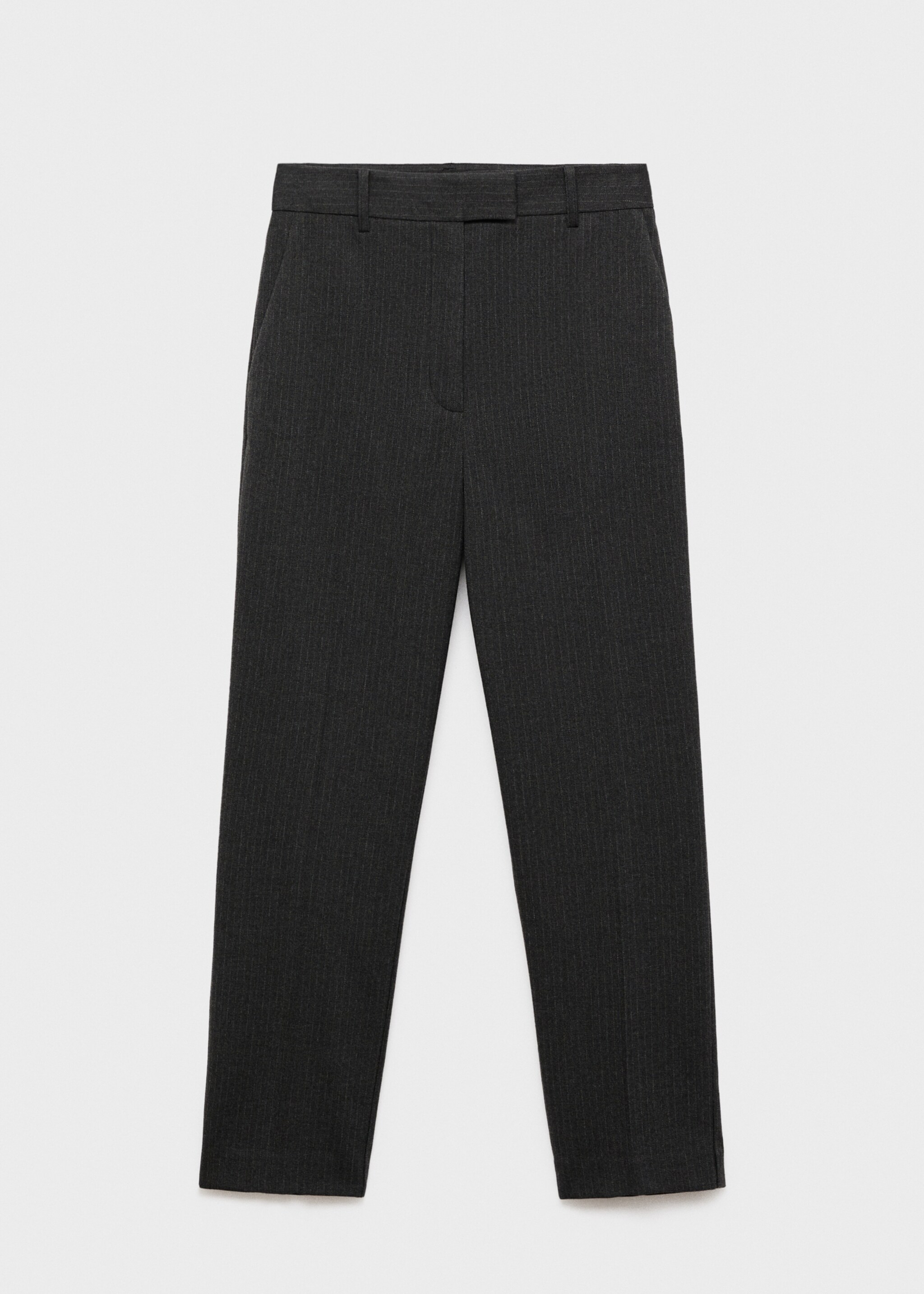 Slim cropped pinstripe trousers - Article without model, Grey. Ref: 17065799-00.