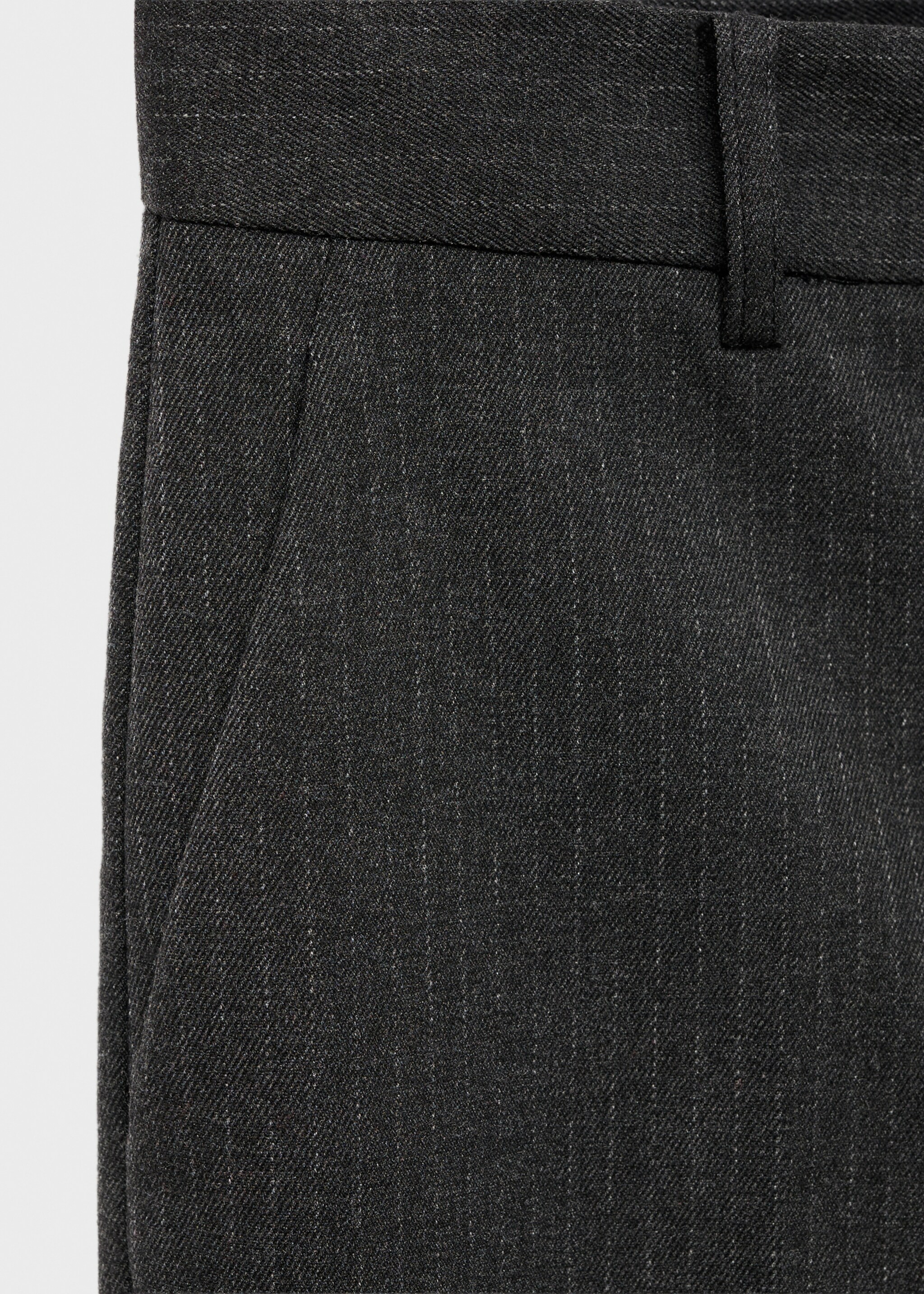 Slim cropped pinstripe trousers - Details of the article 0, Grey. Ref: 17065799-00.