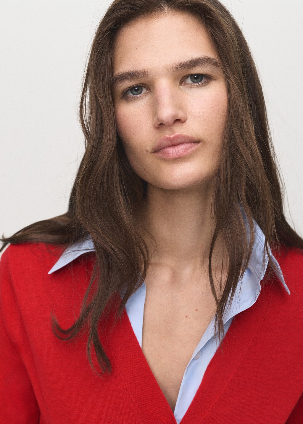 Mango V-neck knitted cardigan