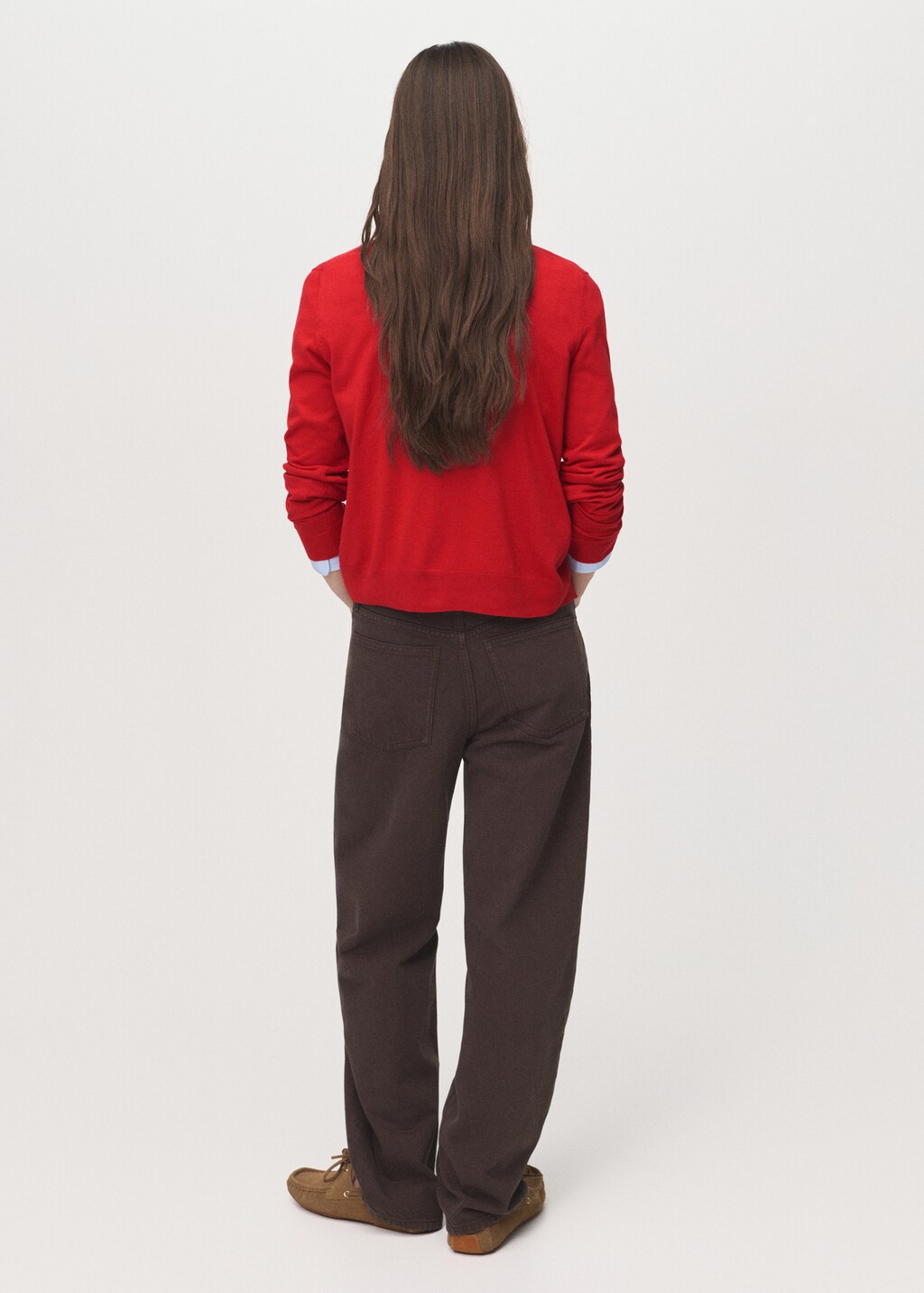 Mango V-neck knitted cardigan