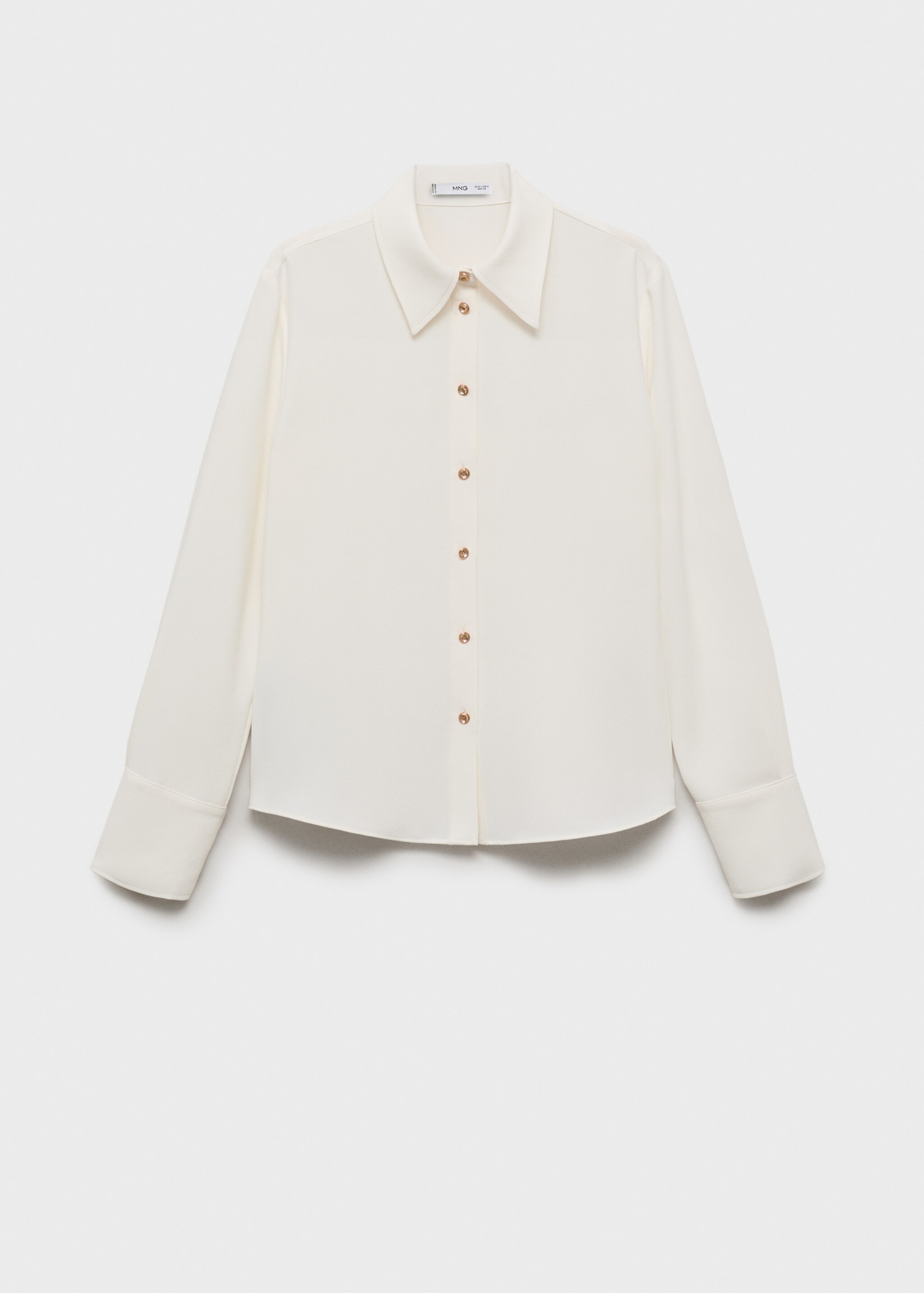Chemise boutons bijoux - Article sans modèle, Blanc cassé. Ref: 17065804-00.
