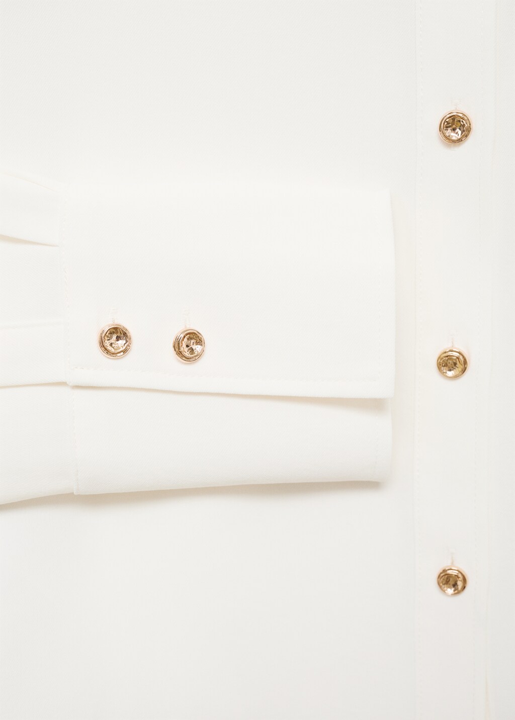 Shirt with jewel buttons