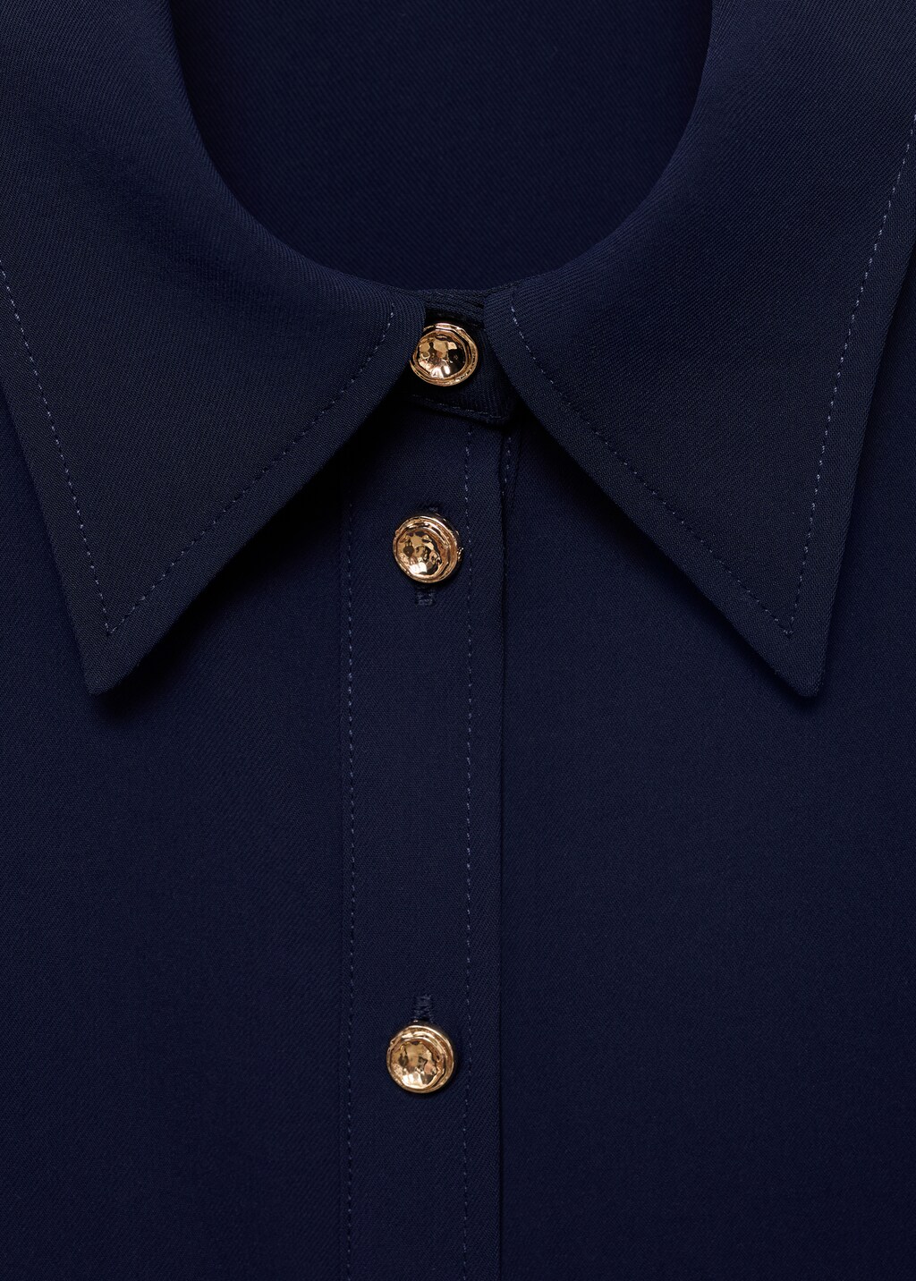 Shirt with jewel buttons