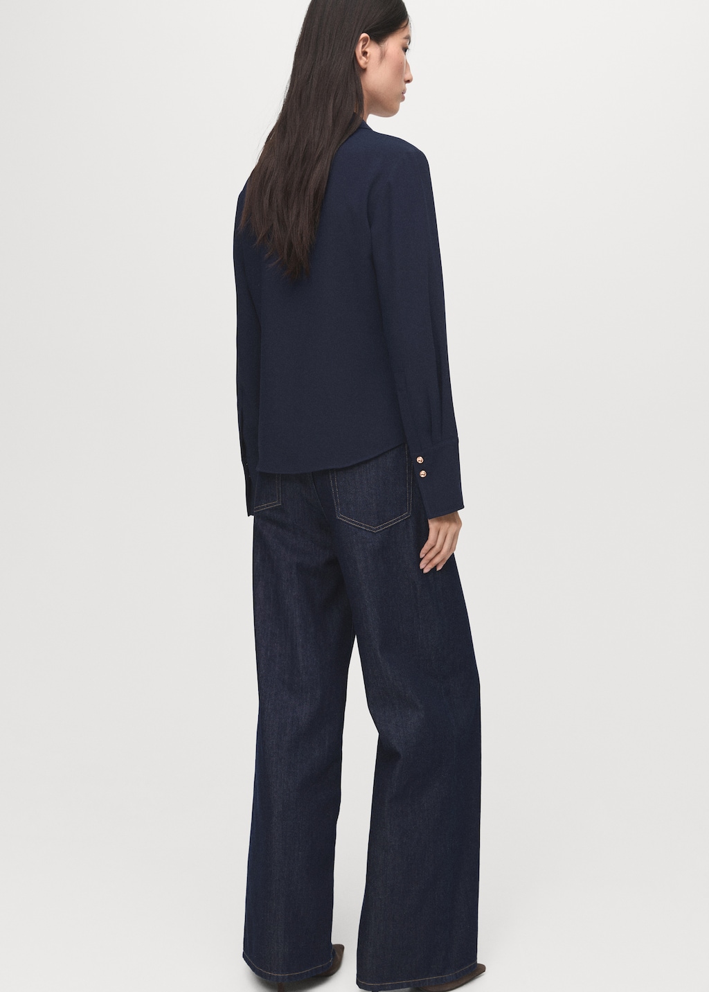 Shirt with jewel buttons