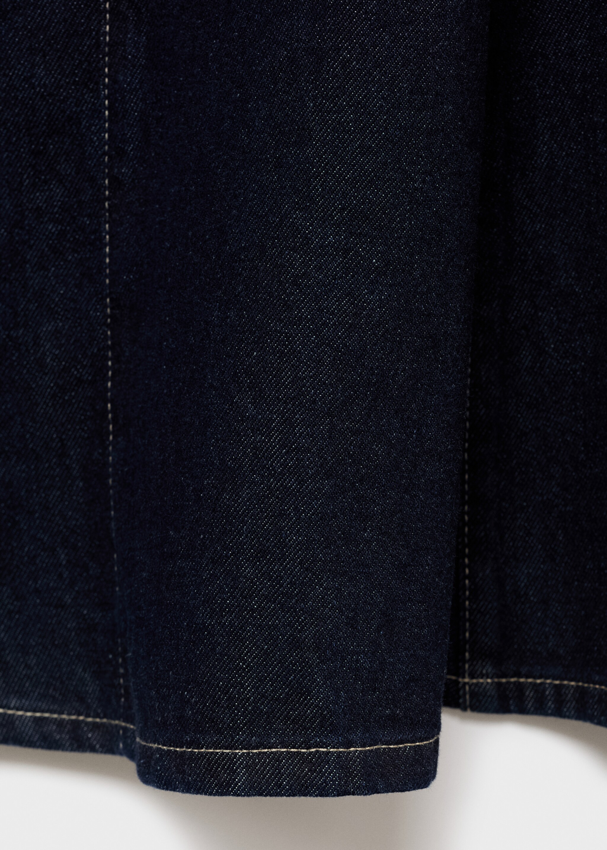 Denim midi-skirt with stitching - Details of the article 0, Open Blue. Ref: 17065805-00.