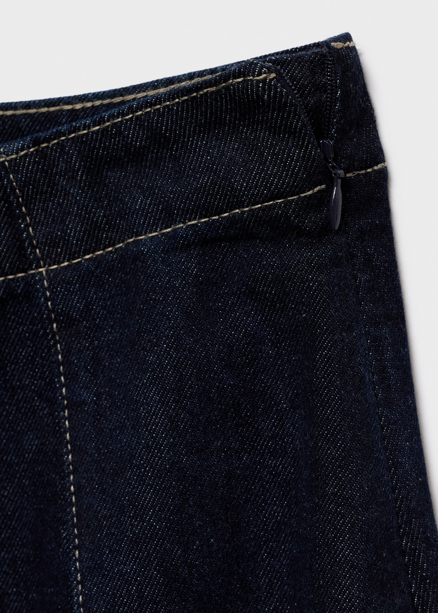 Denim midi-skirt with stitching - Details of the article 8