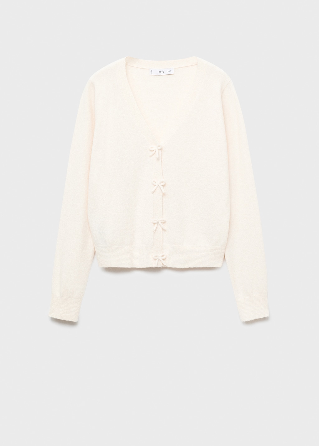 Mango V-neck wool-blend cardigan thumbnail