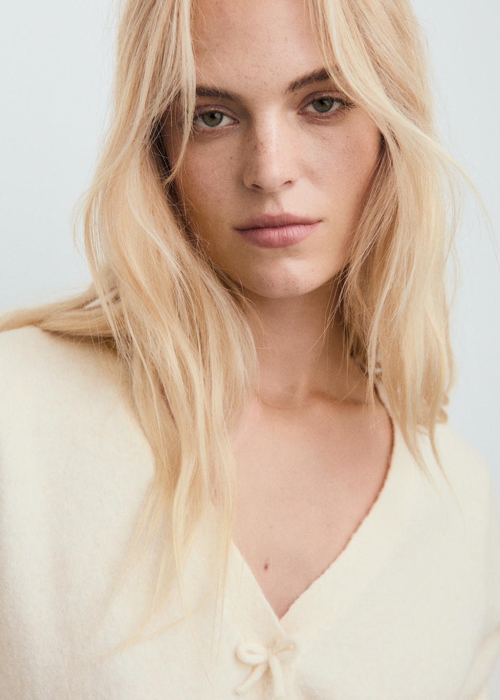 Mango V-neck wool-blend cardigan thumbnail