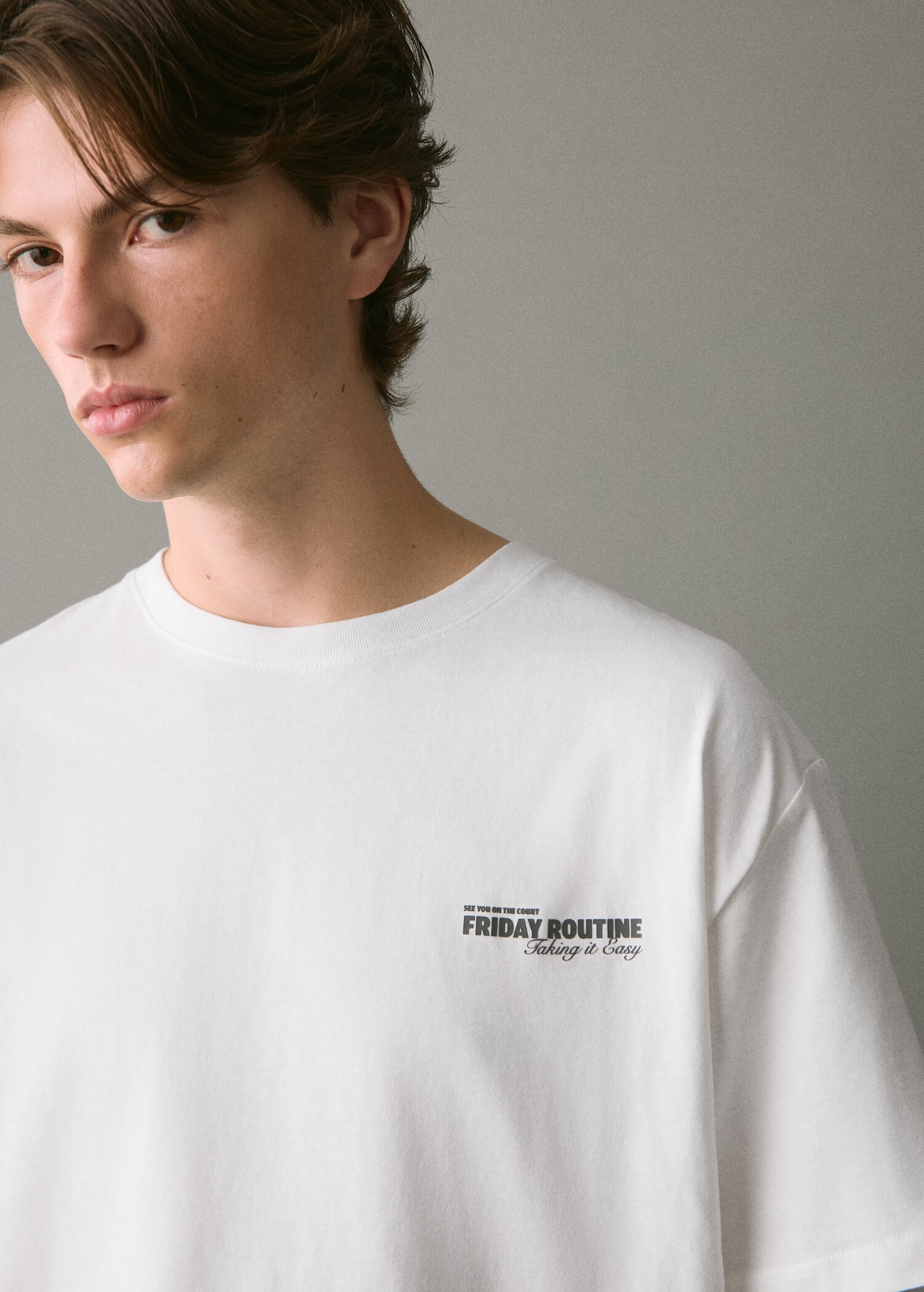 Printed cotton-blend t-shirt - Details of the article 1