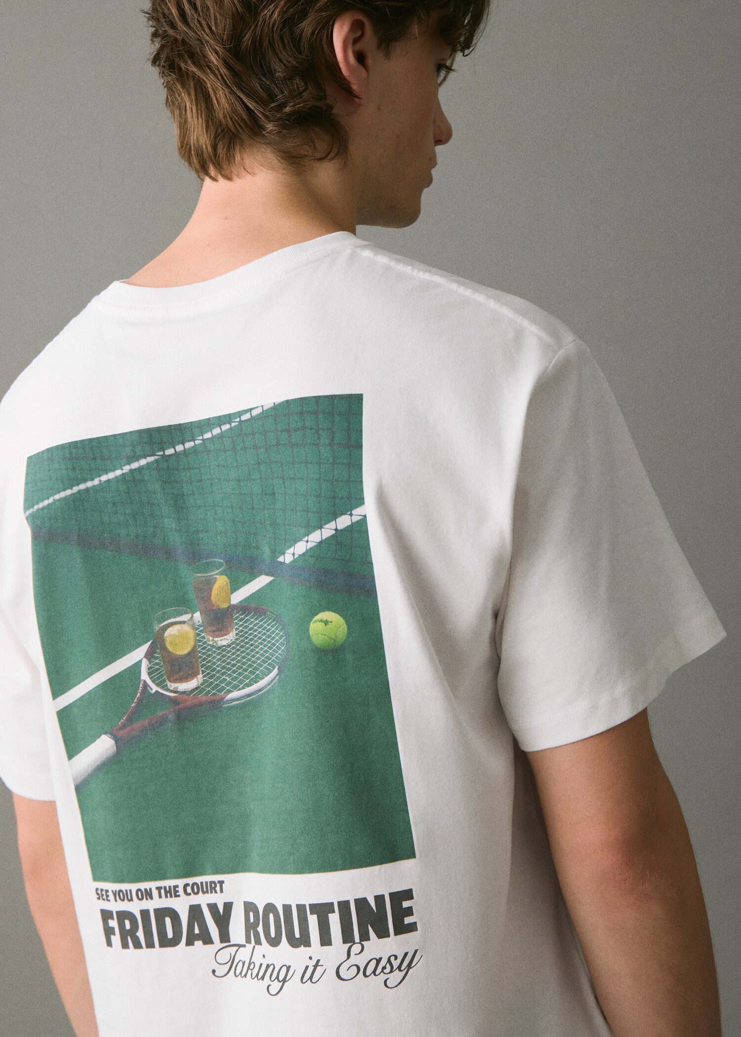Printed cotton-blend t-shirt - Reverse of the article