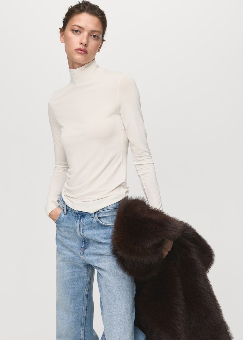 Mango Round-neck long-sleeved t-shirt