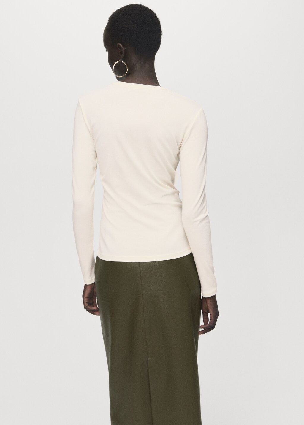 Mango Round-neck long-sleeved t-shirt
