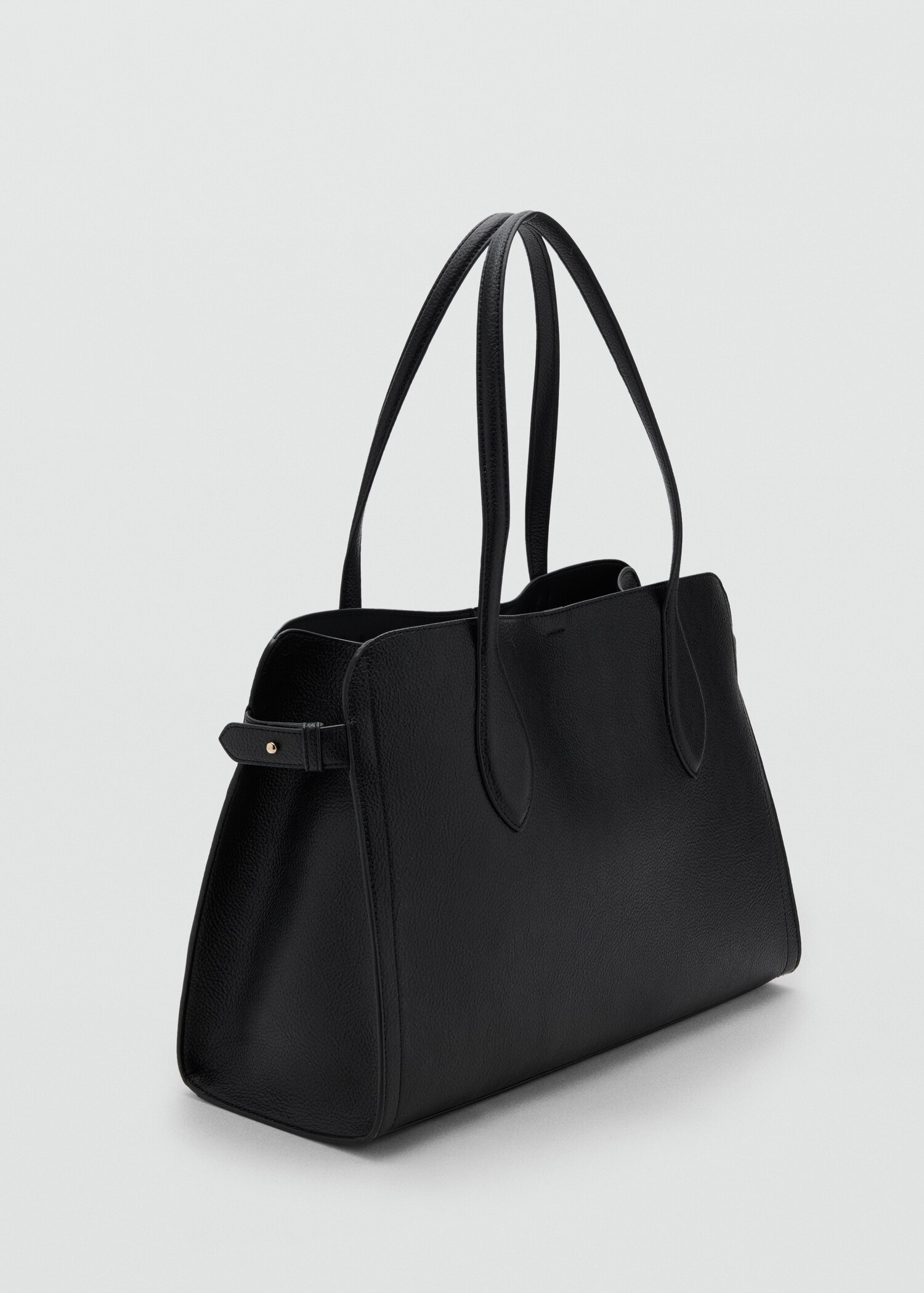 Medium bag with pebbled leather effect - Medium plane